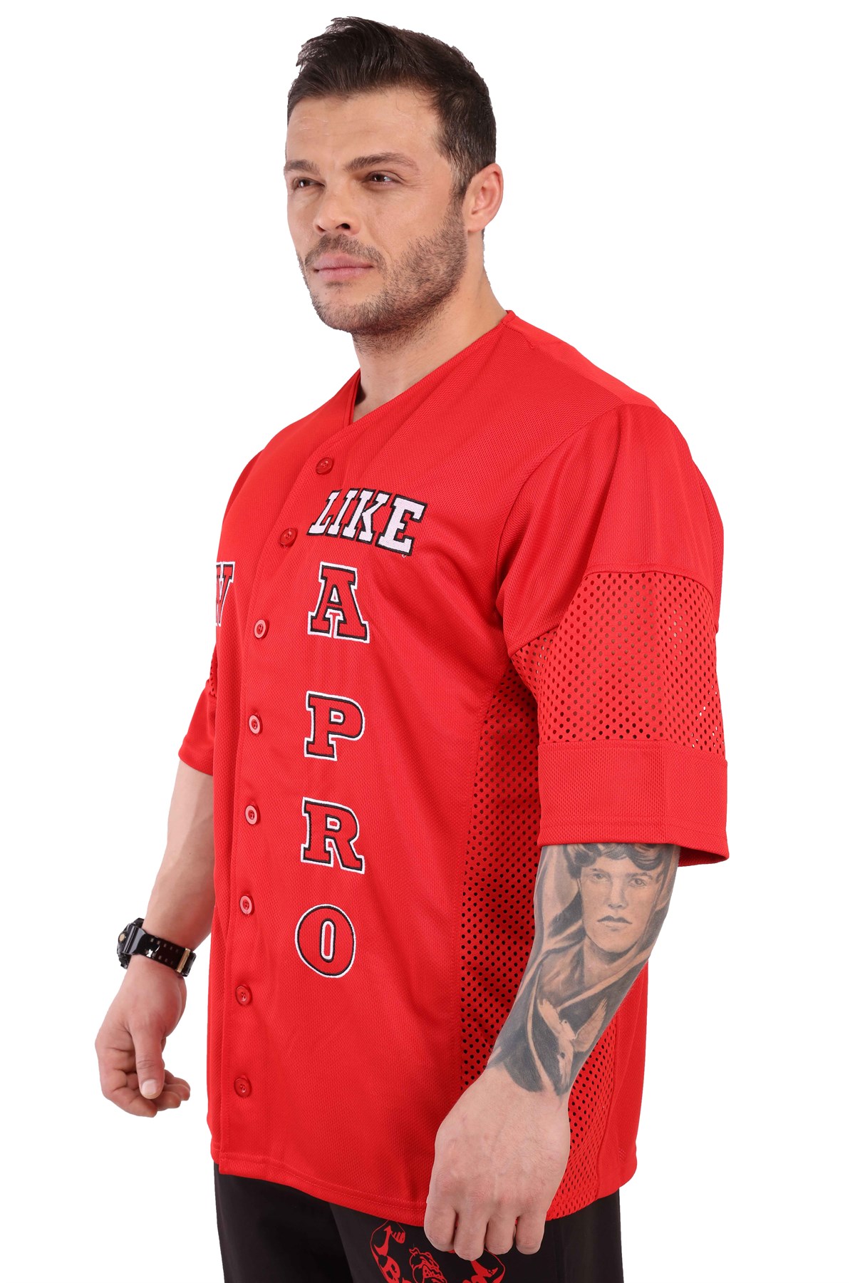 Jail Bodybuilding Red Shirt 