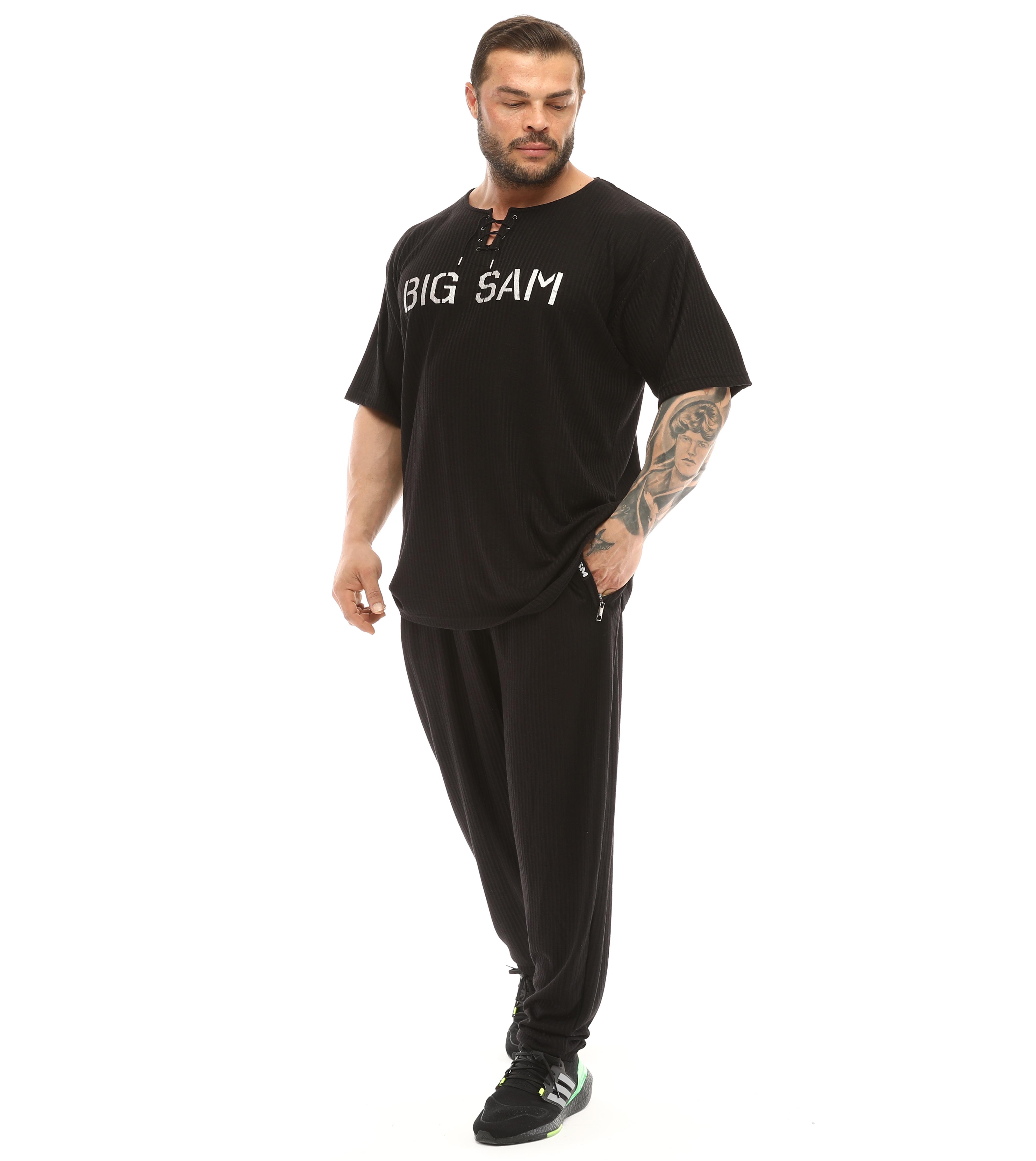 Mens Baggy Loose Fit Sweatpants with Zippered Pockets 