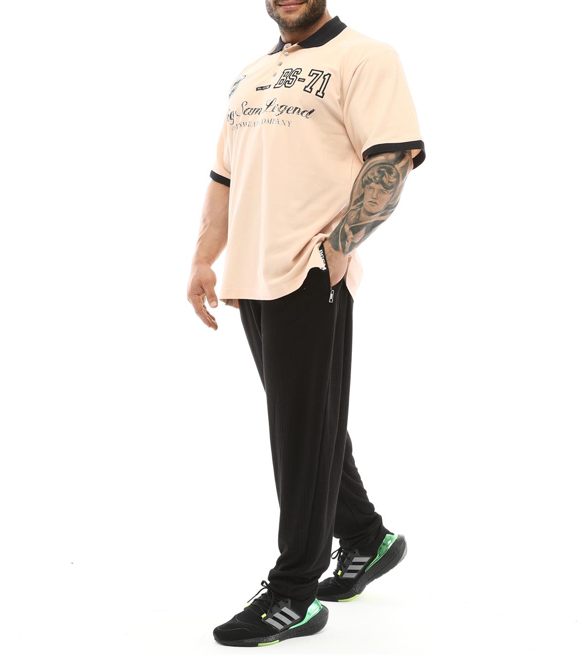 Mens Beige Polo T-shirt