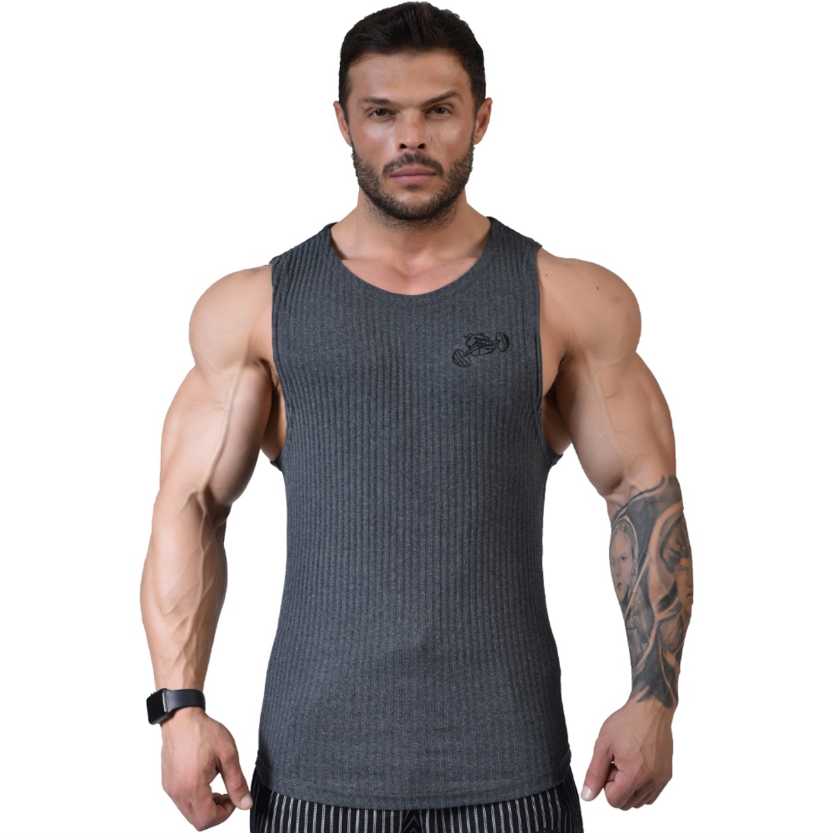 Mens Gym Performance Tank Top Grey