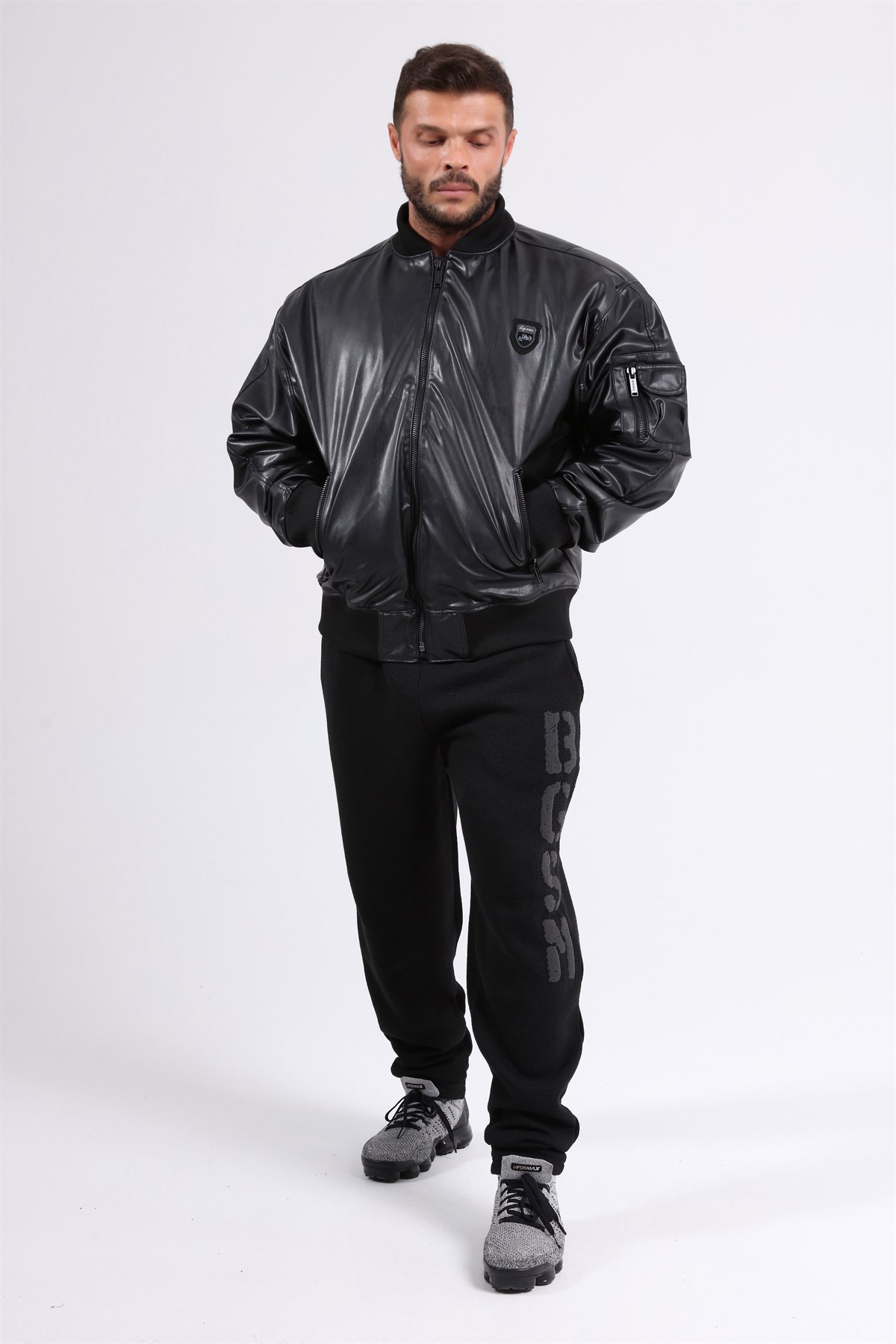 Mens Leather Pilot Jacket