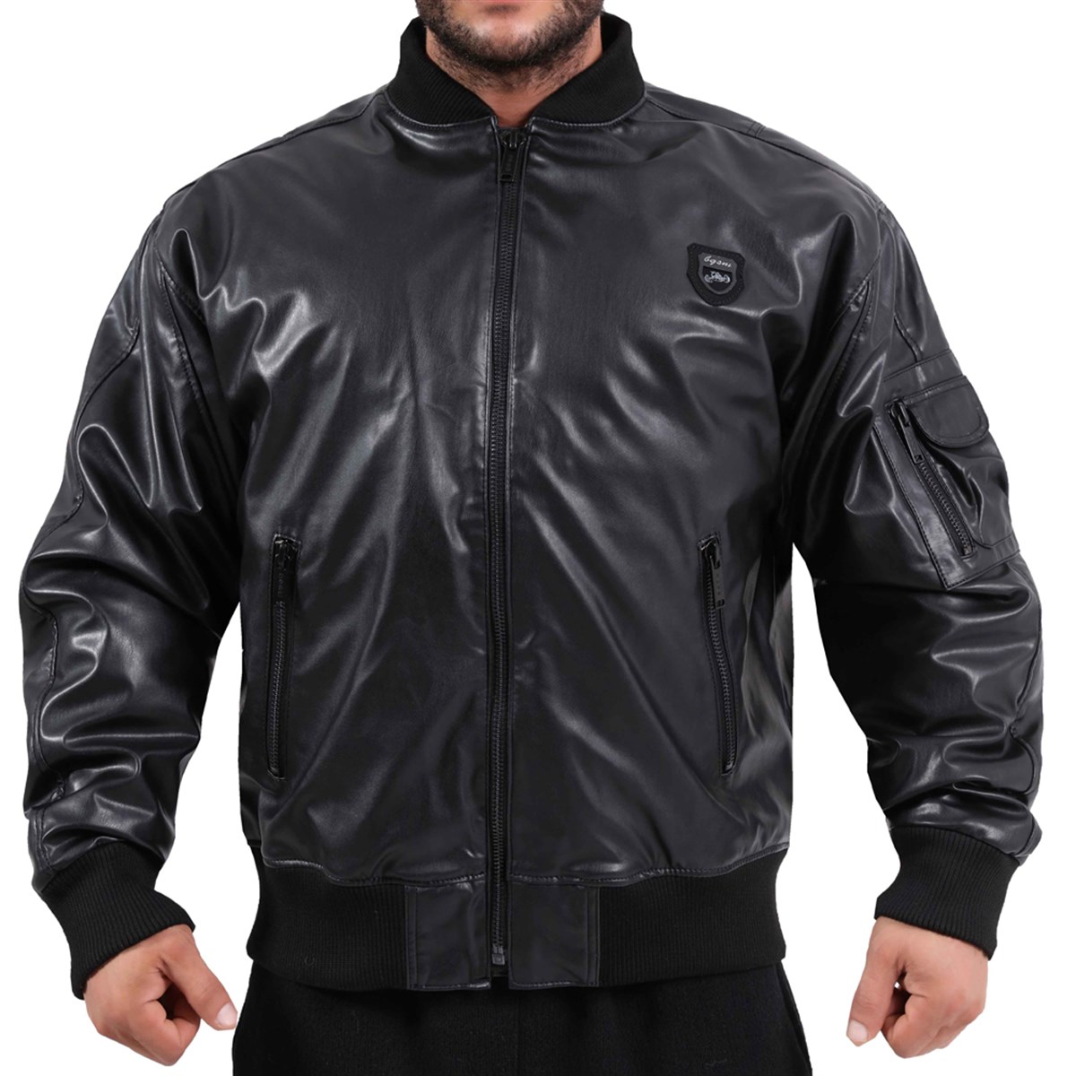 Mens Leather Pilot Jacket