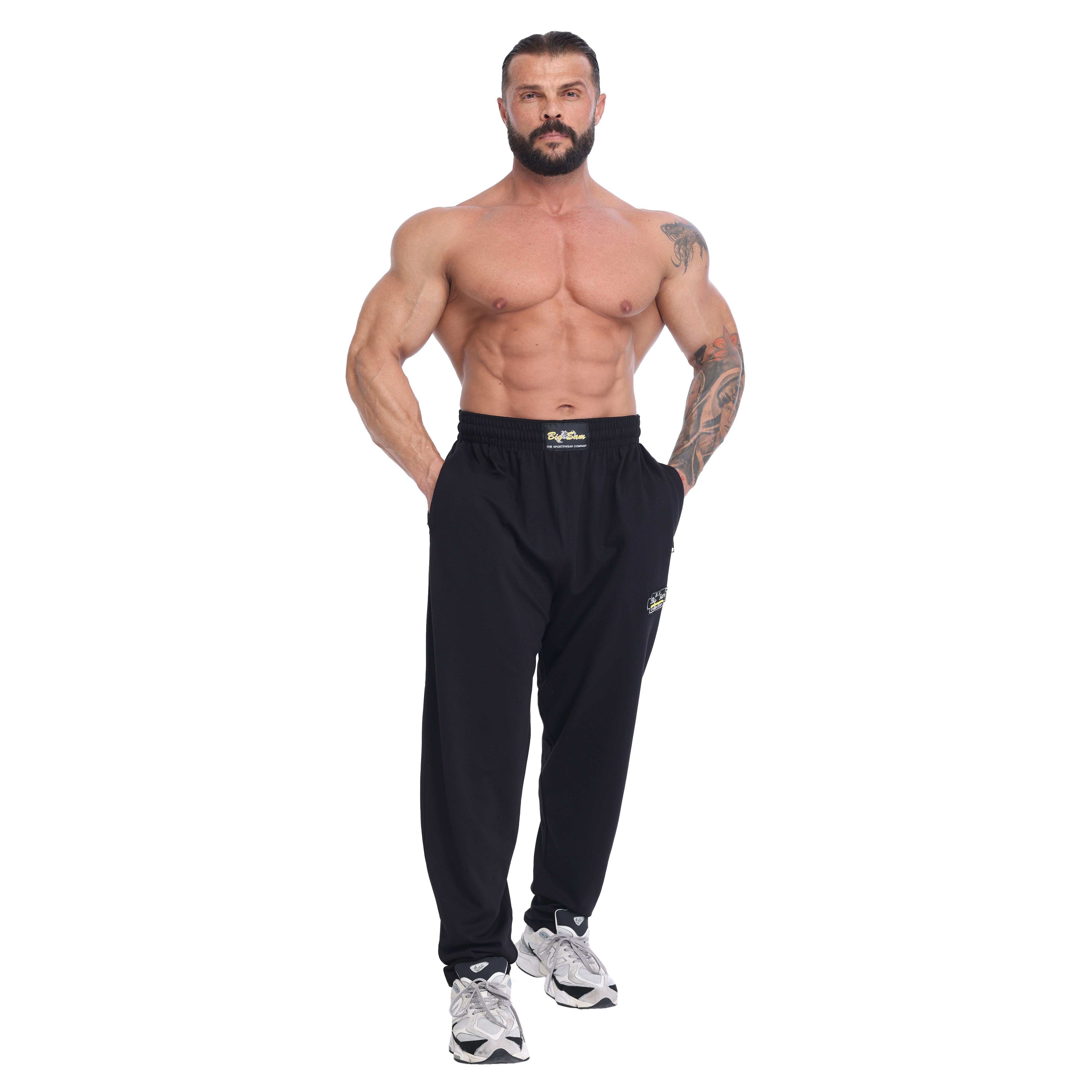 Mens Loose-Fit Lightweight Sweatpants with Zipper Pockets