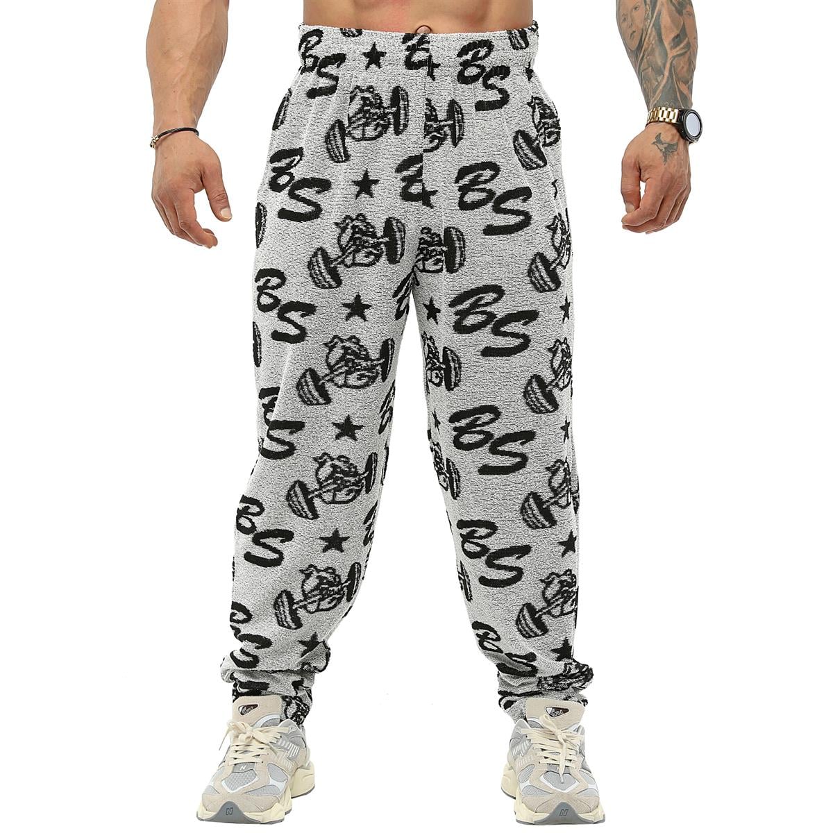Mens Loose Fit Logo Design Towel Swetpants