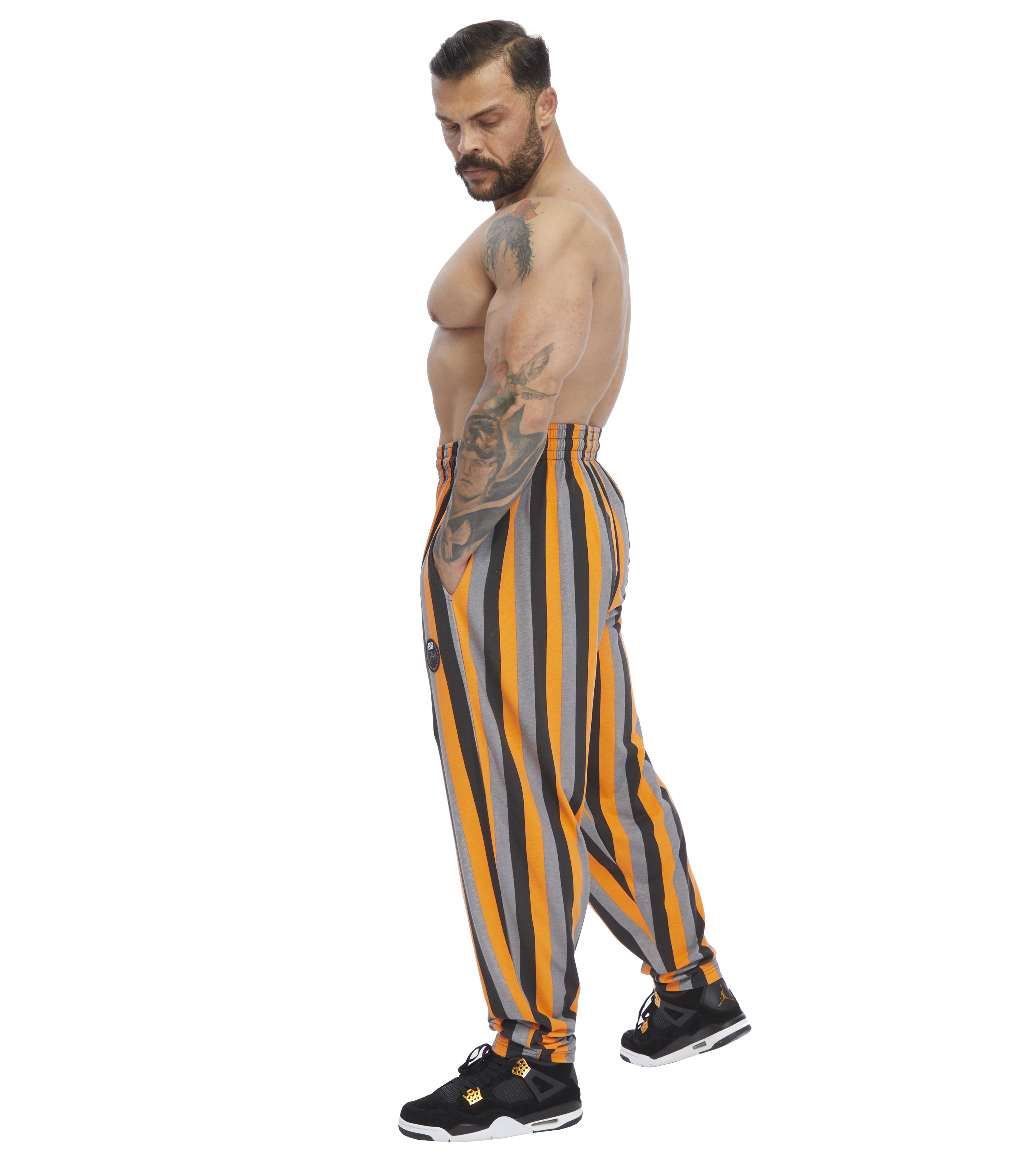 Mens Loose Fit Striped Cotton Sweatpants