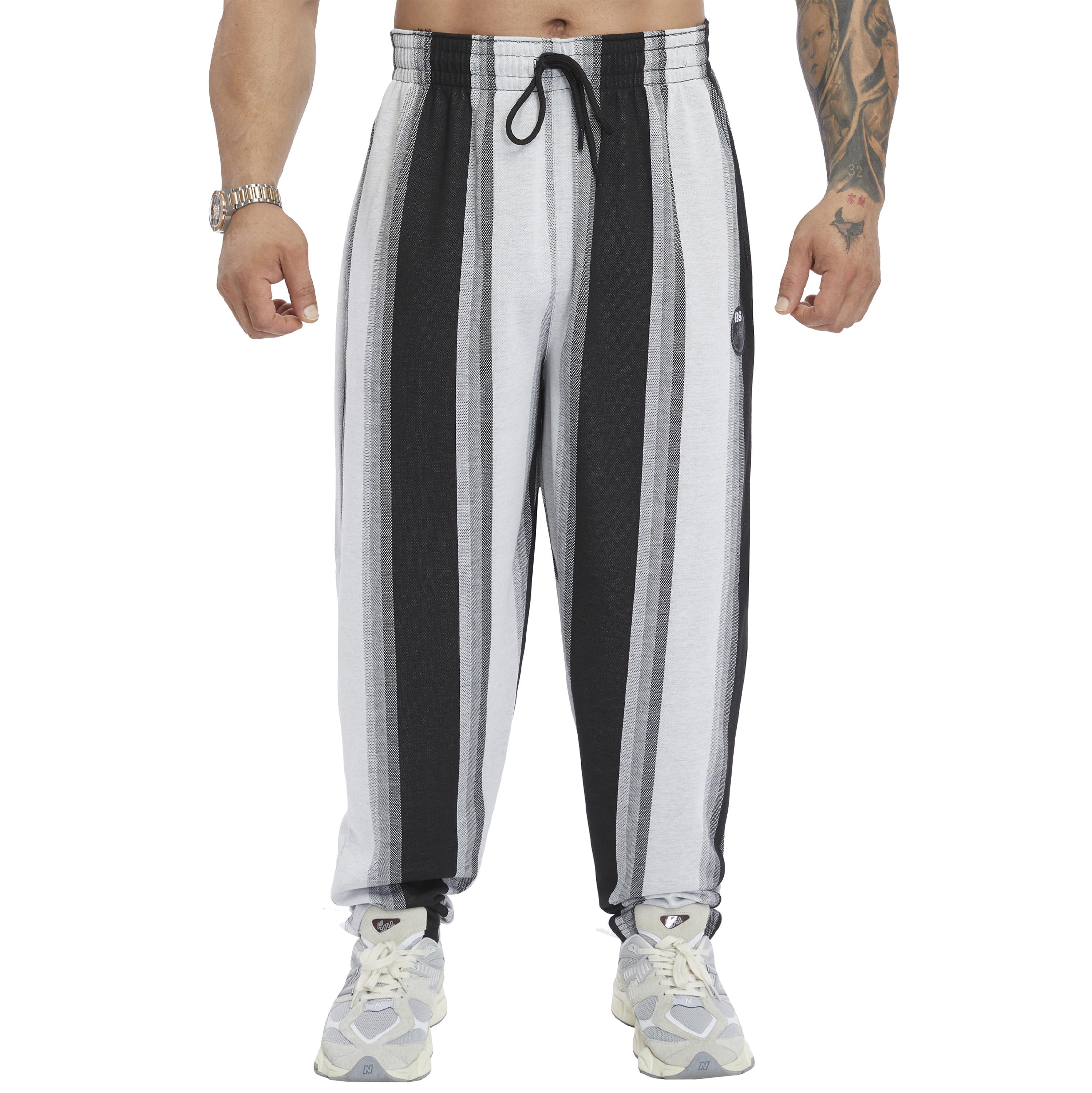 Mens Loose Fit Striped Lifestyle Sweatpants