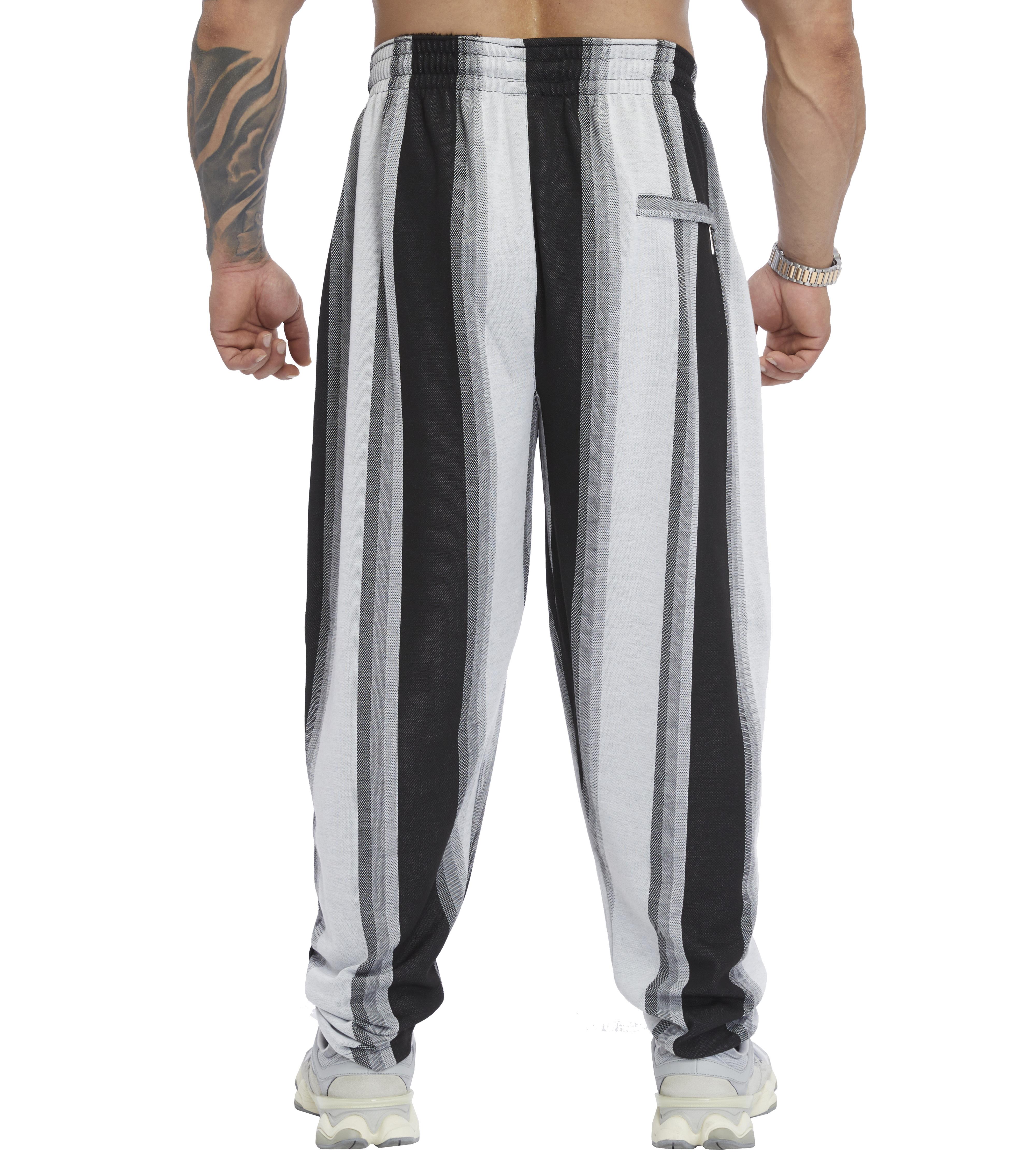 Mens Loose Fit Striped Lifestyle Sweatpants