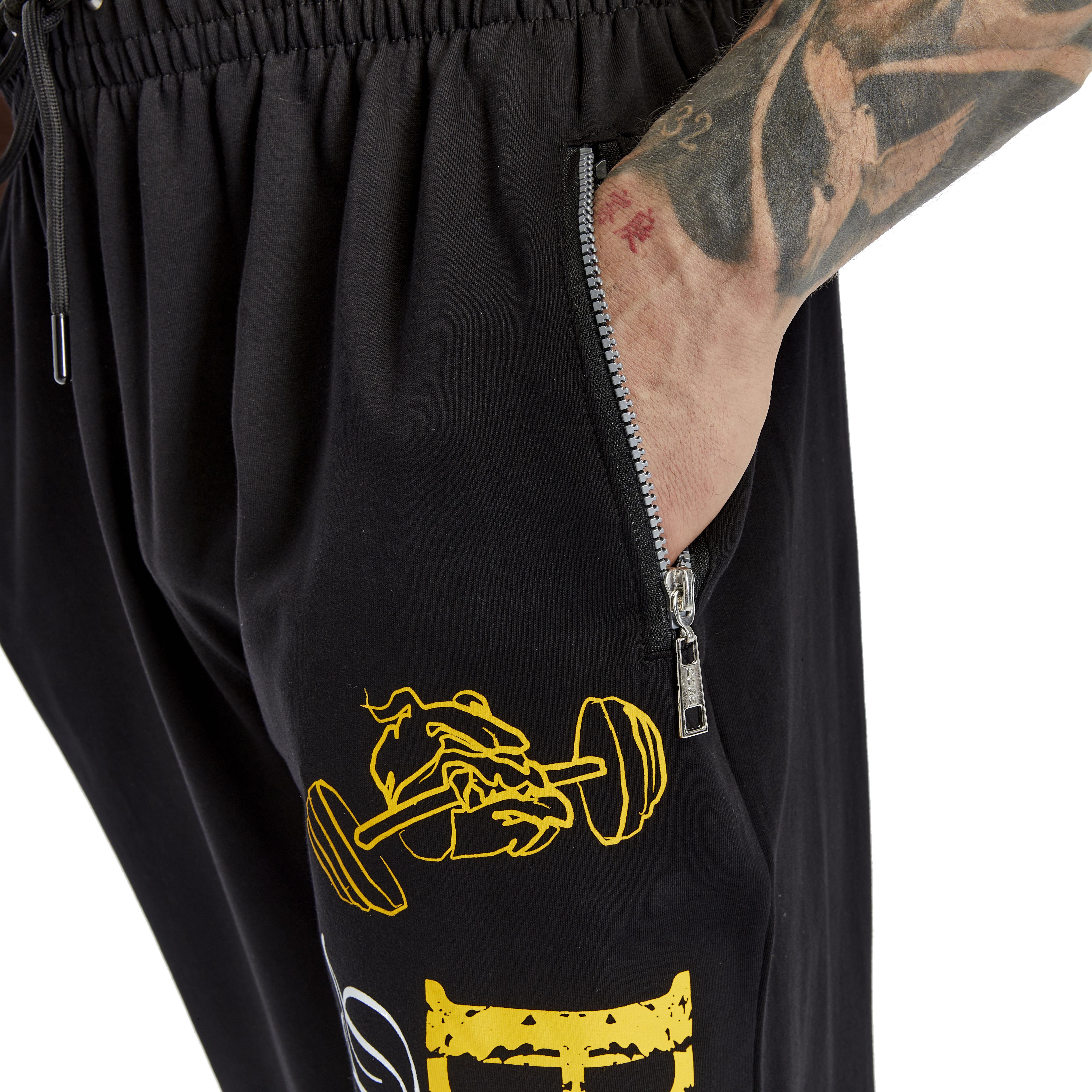 Mens Loose Fit Sweatpants with Zippered Pockets