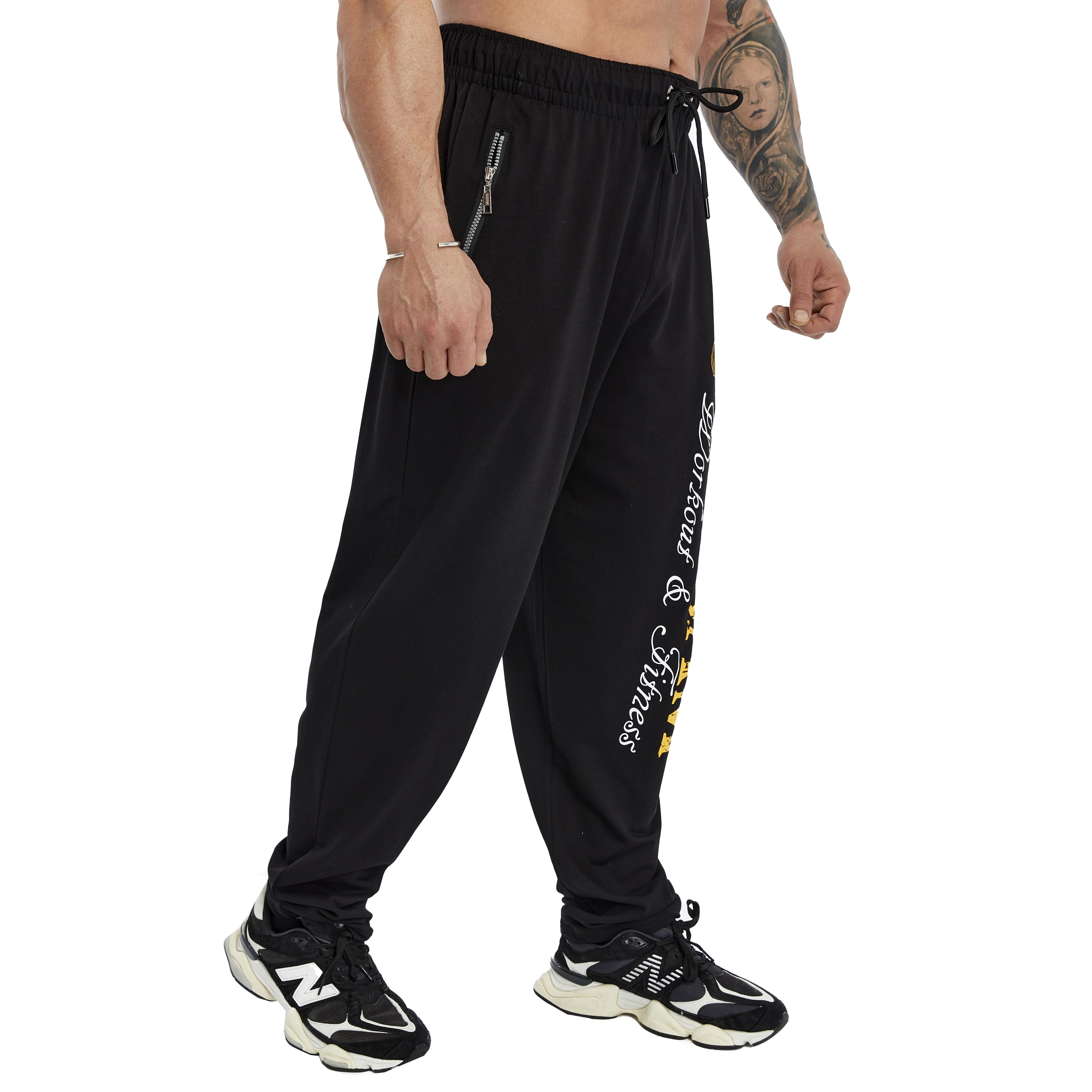 Mens Loose Fit Sweatpants with Zippered Pockets