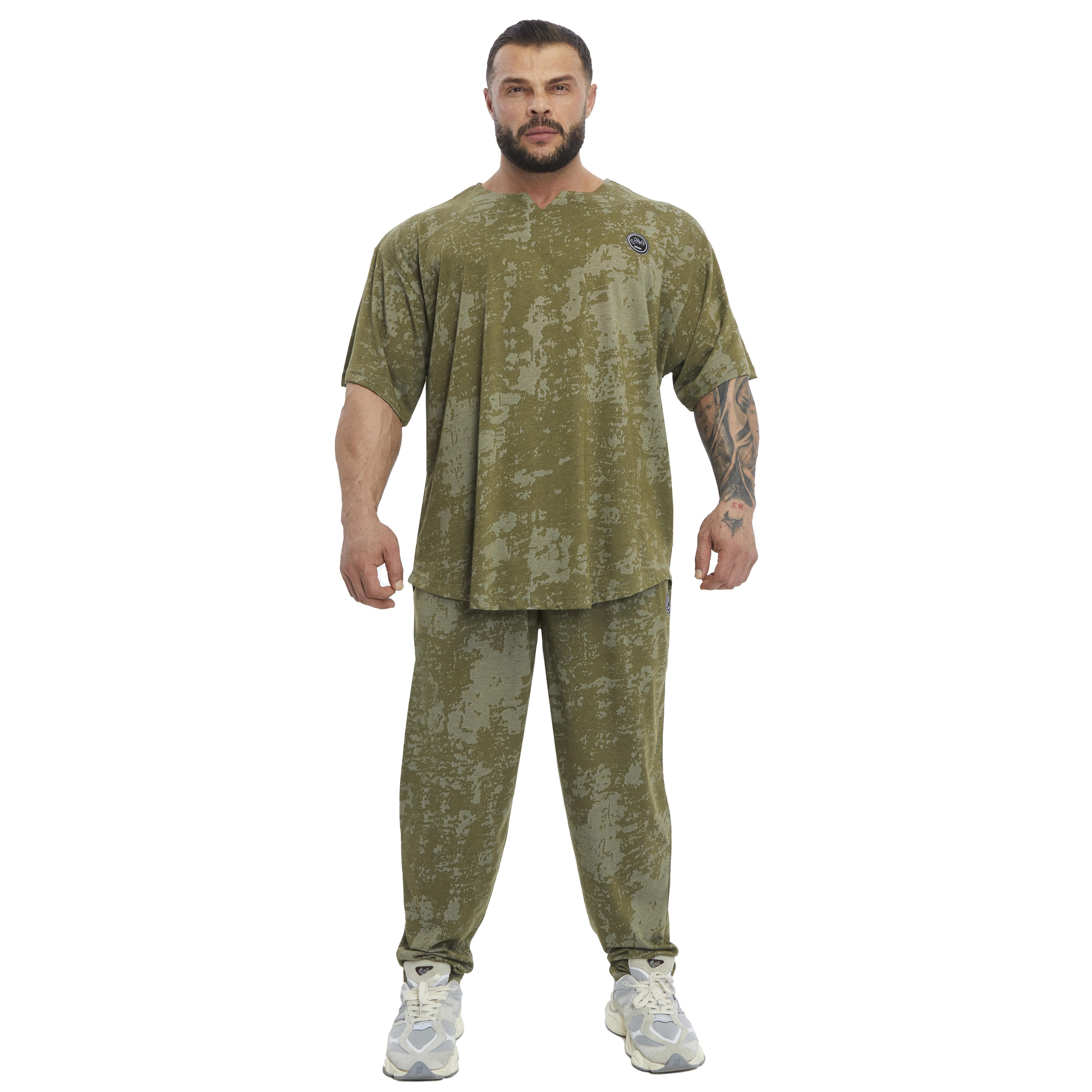 Mens Loose Fit Technical Camo Baggy Pants 