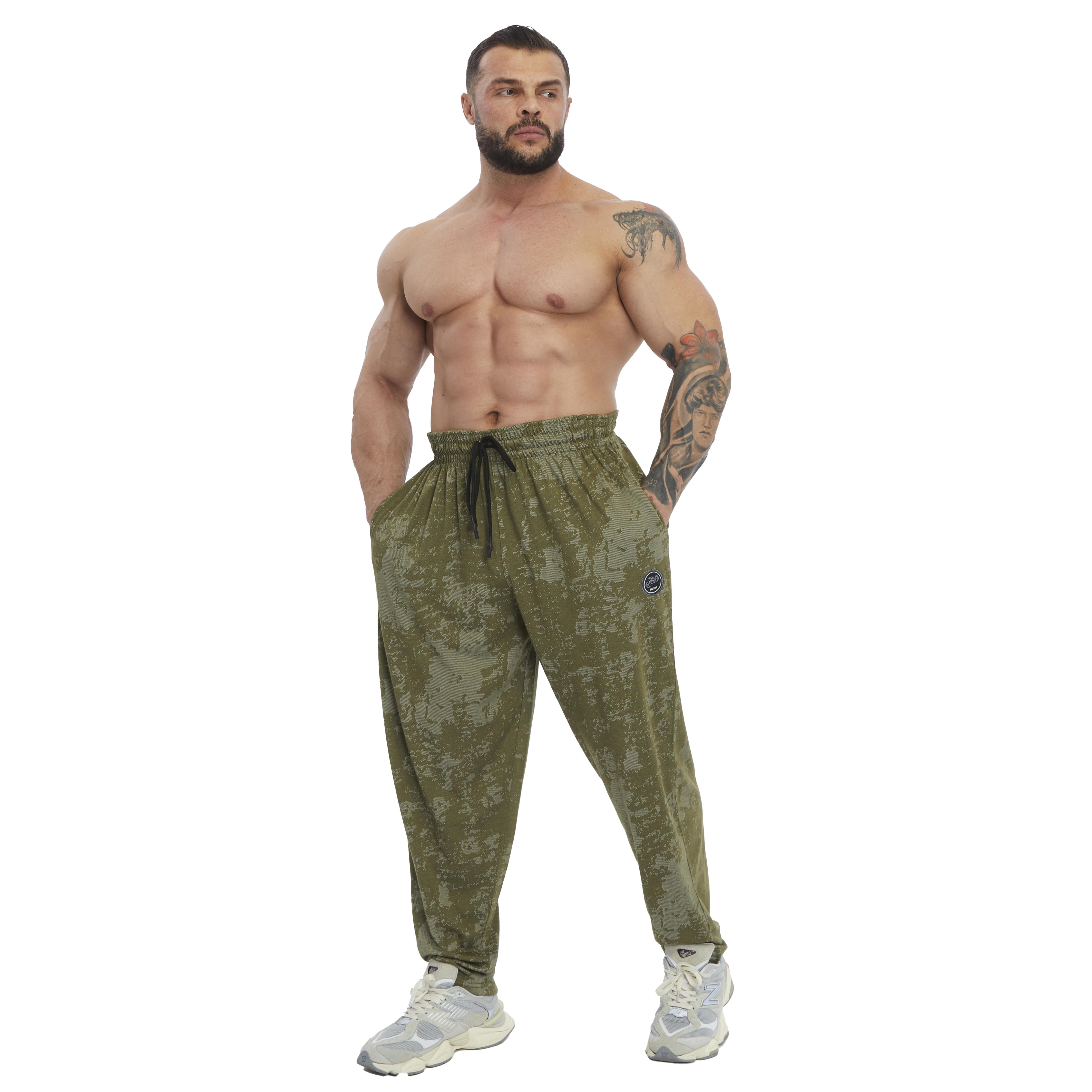 Mens Loose Fit Technical Camo Baggy Pants 