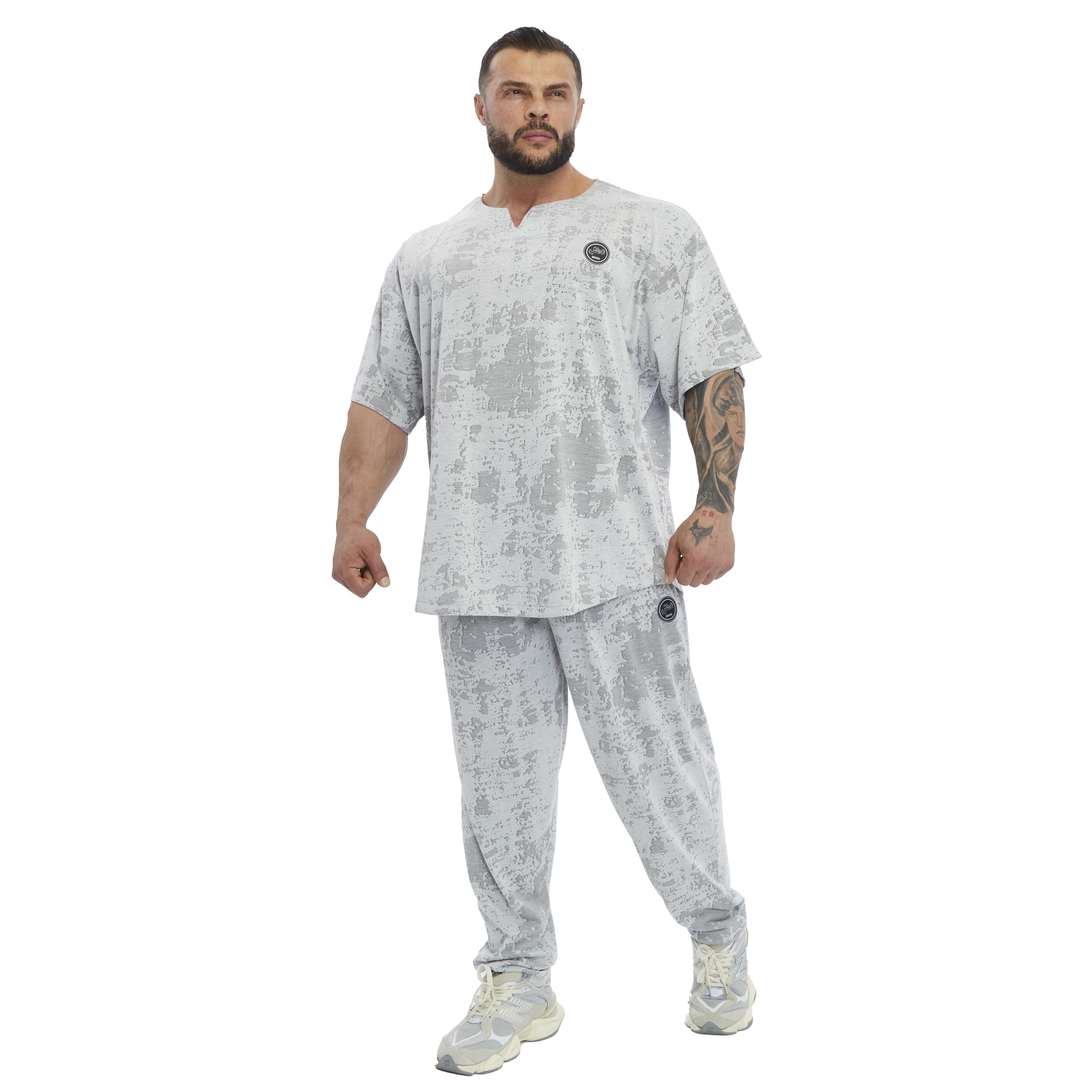 Mens Loose Fit Technical Camo Baggy Pants 