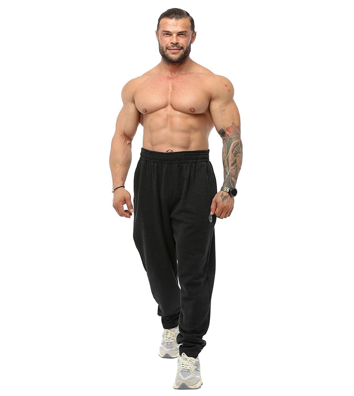 Mens Loose Fit Textured Sweatpants