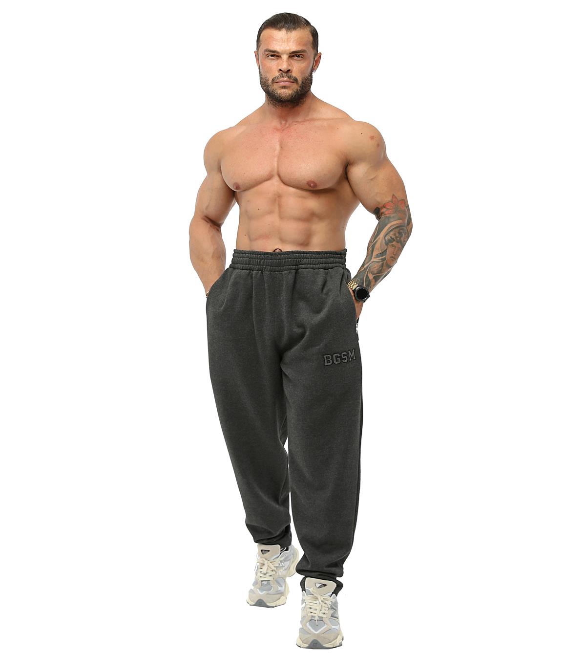 Mens Luxury Winter Sweatpants with Zippered Pockets