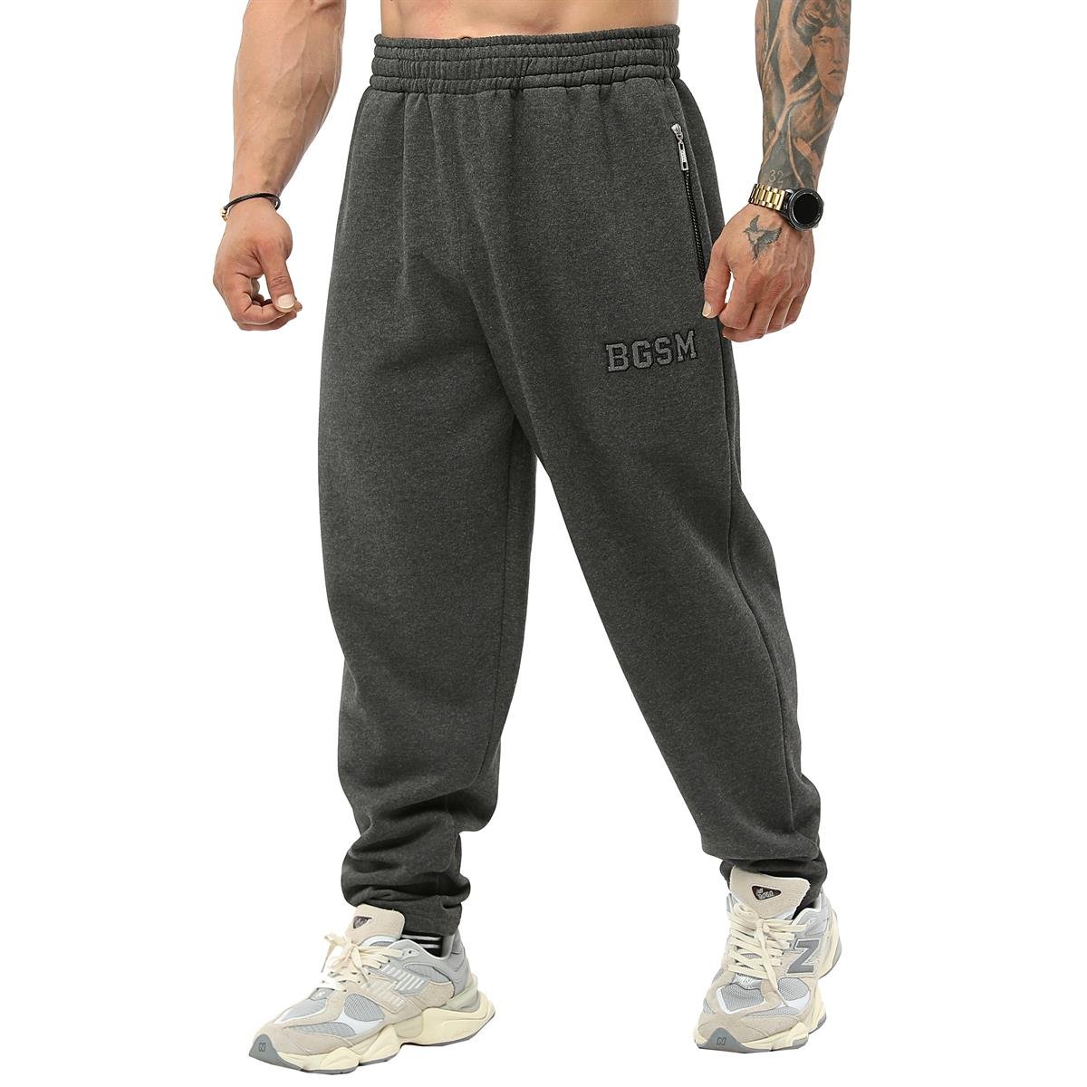 Mens Luxury Winter Sweatpants with Zippered Pockets