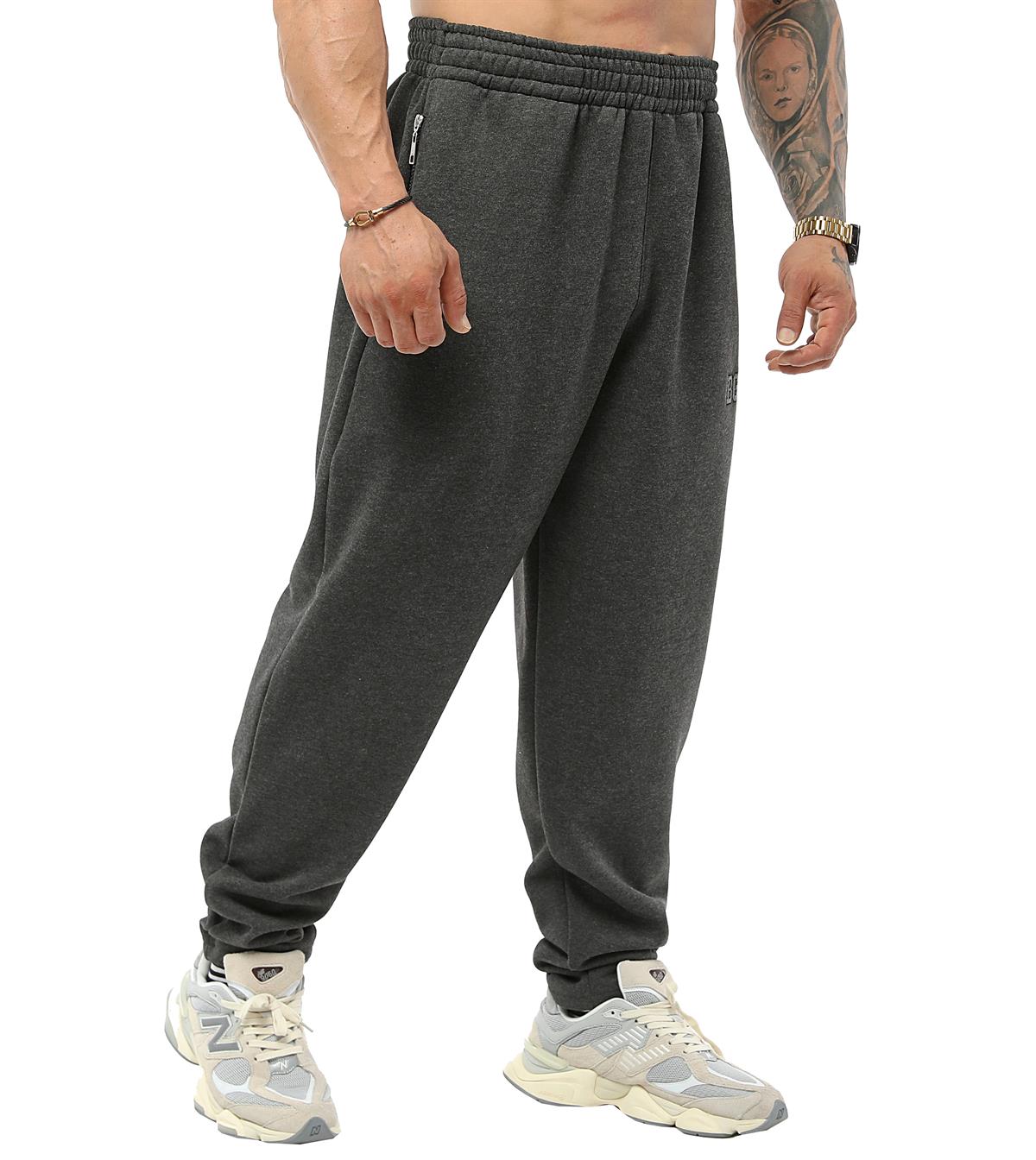 Mens Luxury Winter Sweatpants with Zippered Pockets