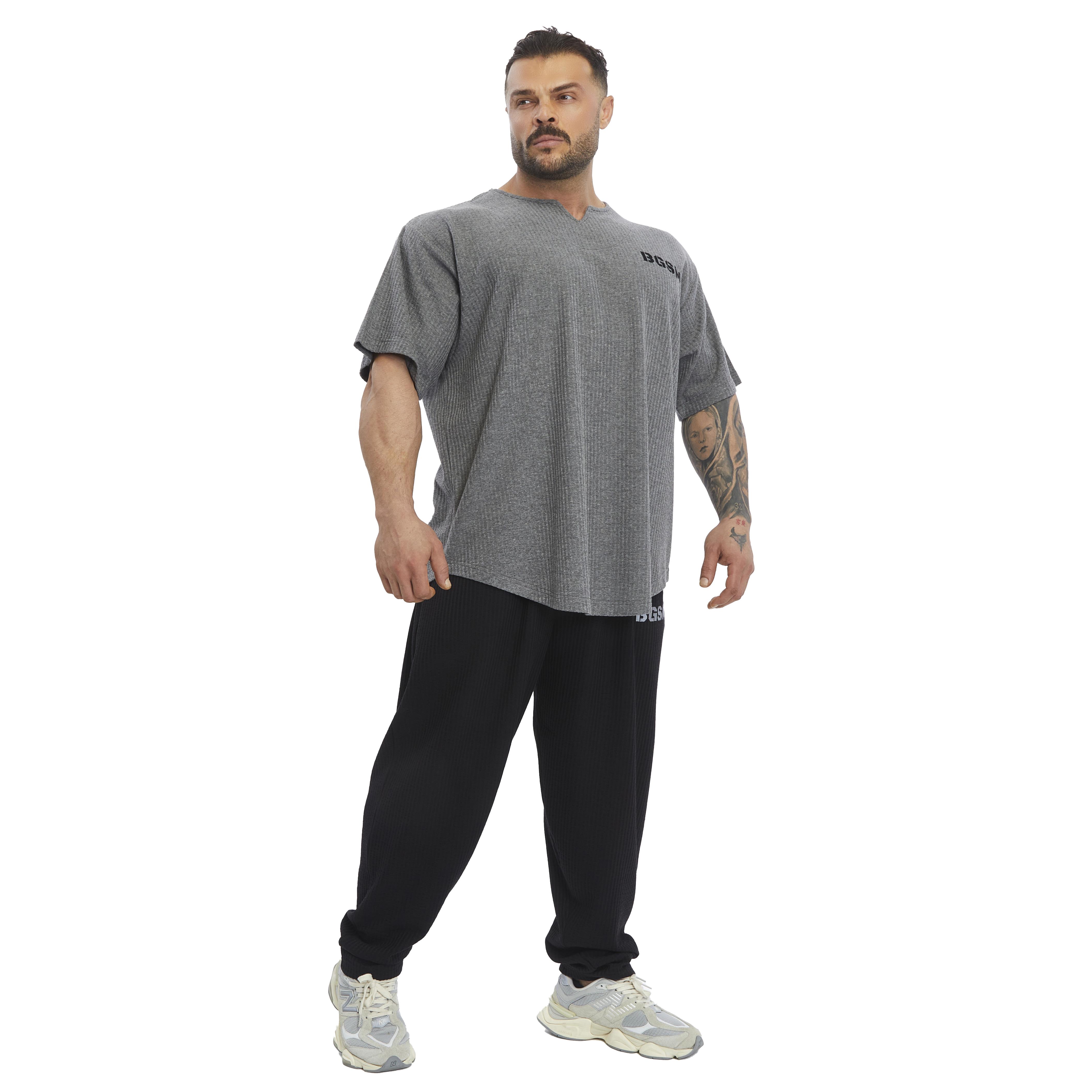Mens Oversize Active T-shirt V-neck Rag Top