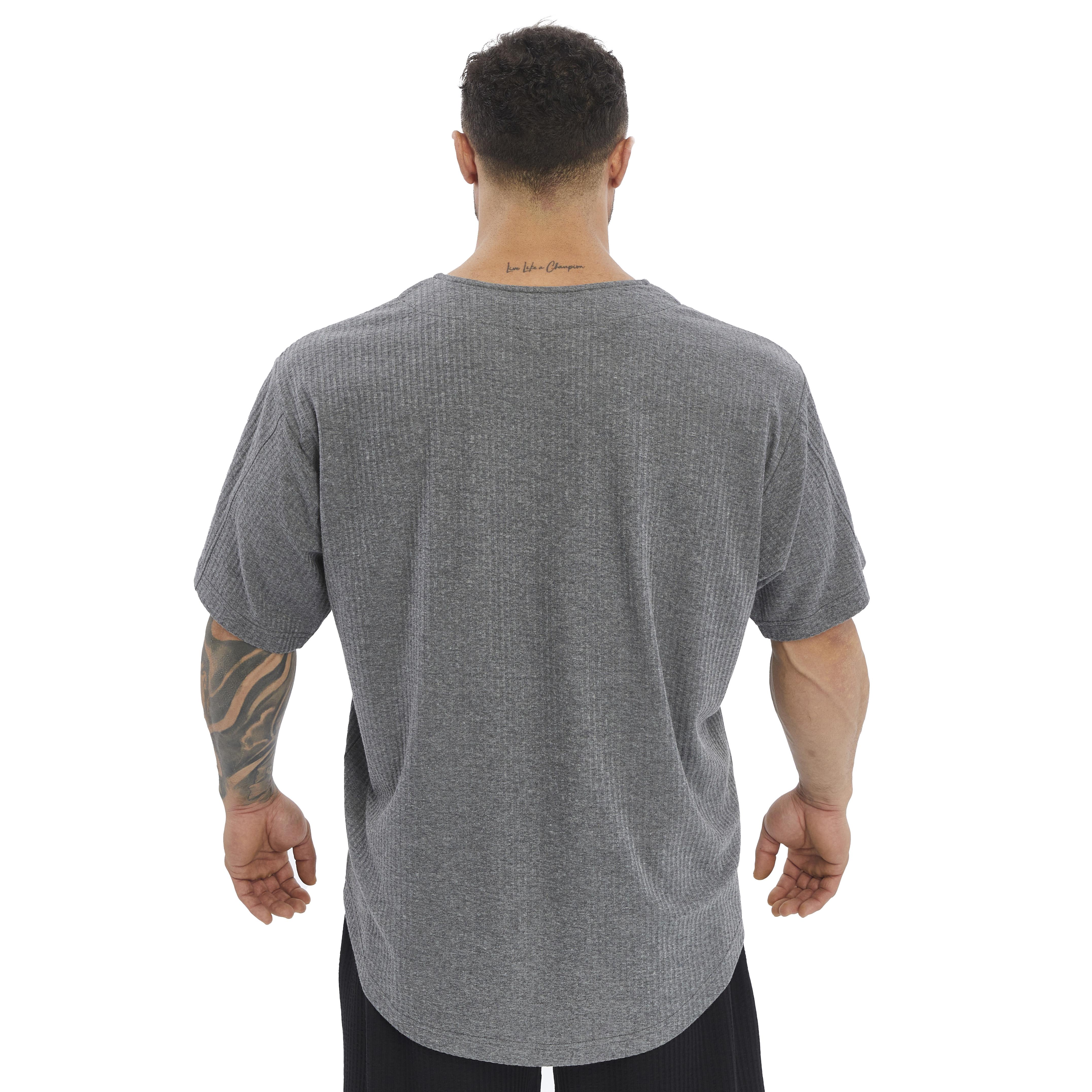 Mens Oversize Active T-shirt V-neck Rag Top