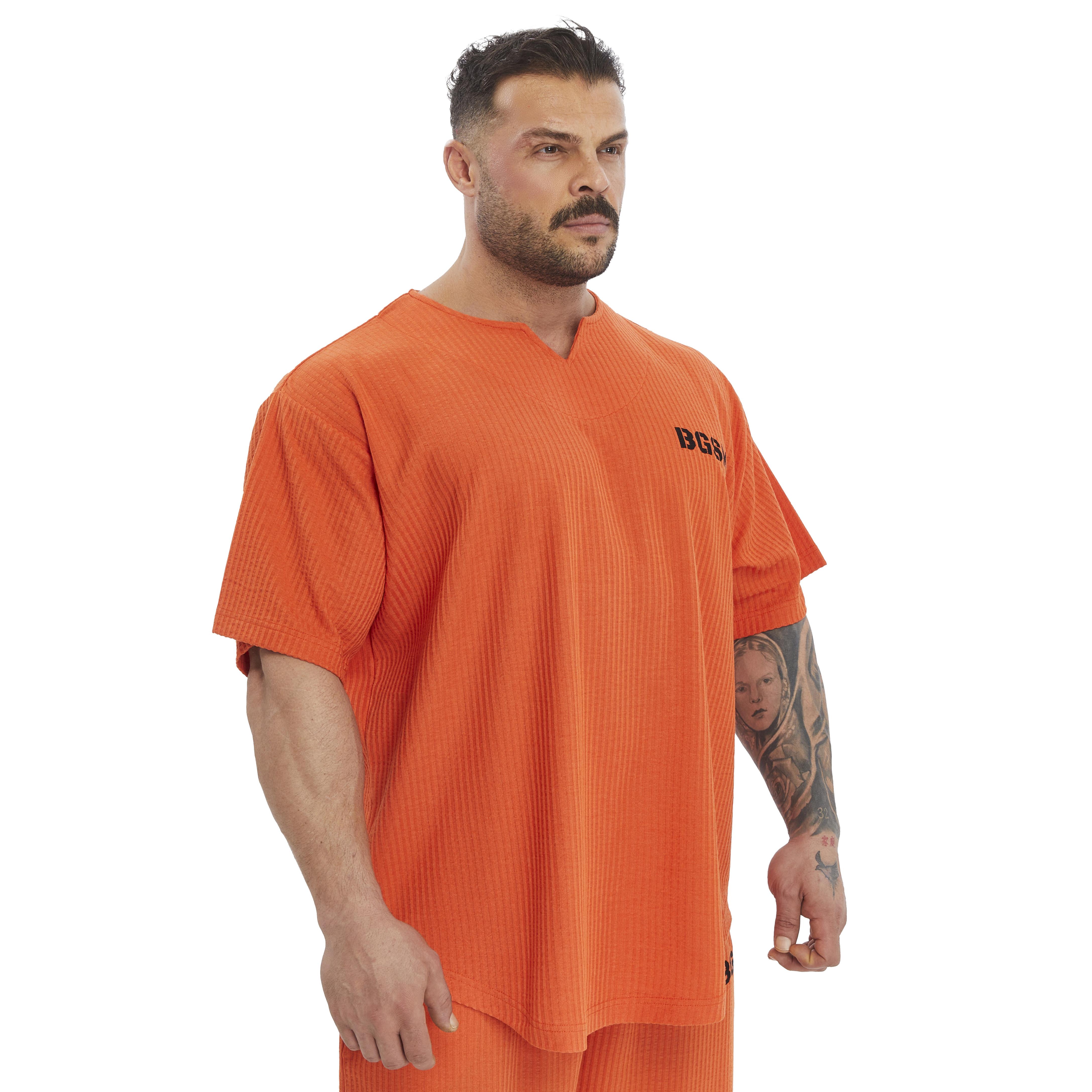 Mens Oversize Active T-shirt V-neck Rag Top