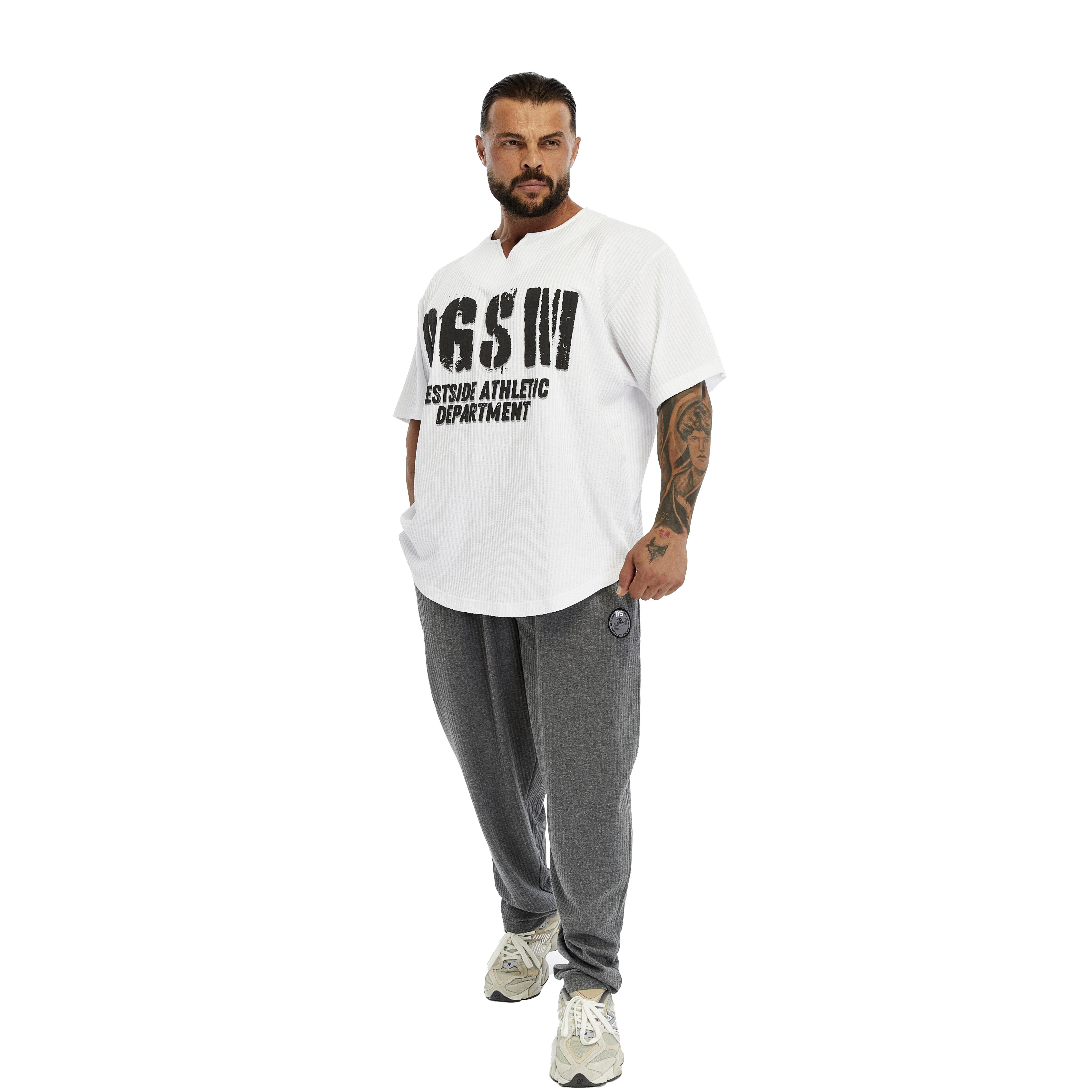 Mens Oversize Active T-shirt V-neck Rag Top