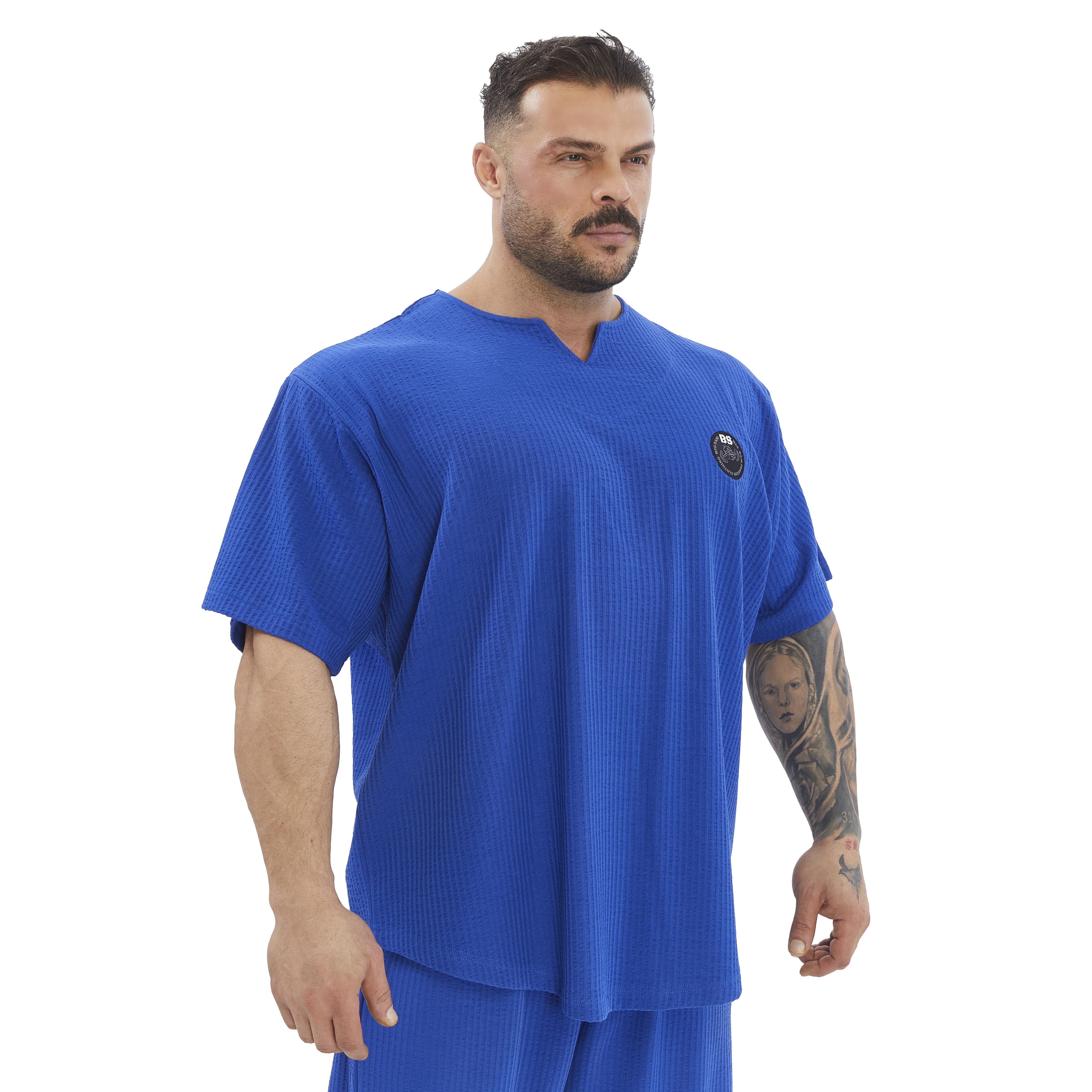 Mens Oversize Active T-shirt V-neck Rag Top