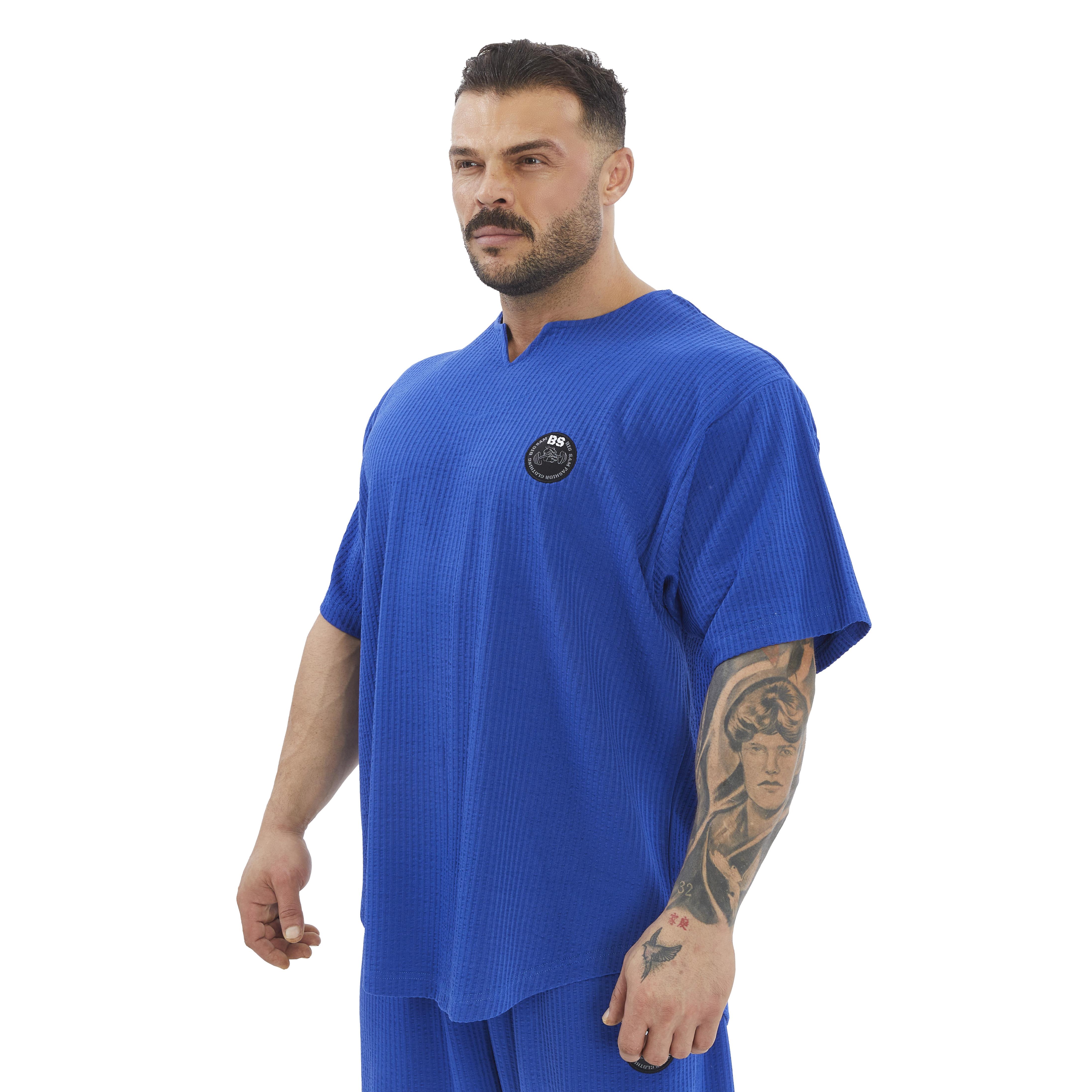 Mens Oversize Active T-shirt V-neck Rag Top
