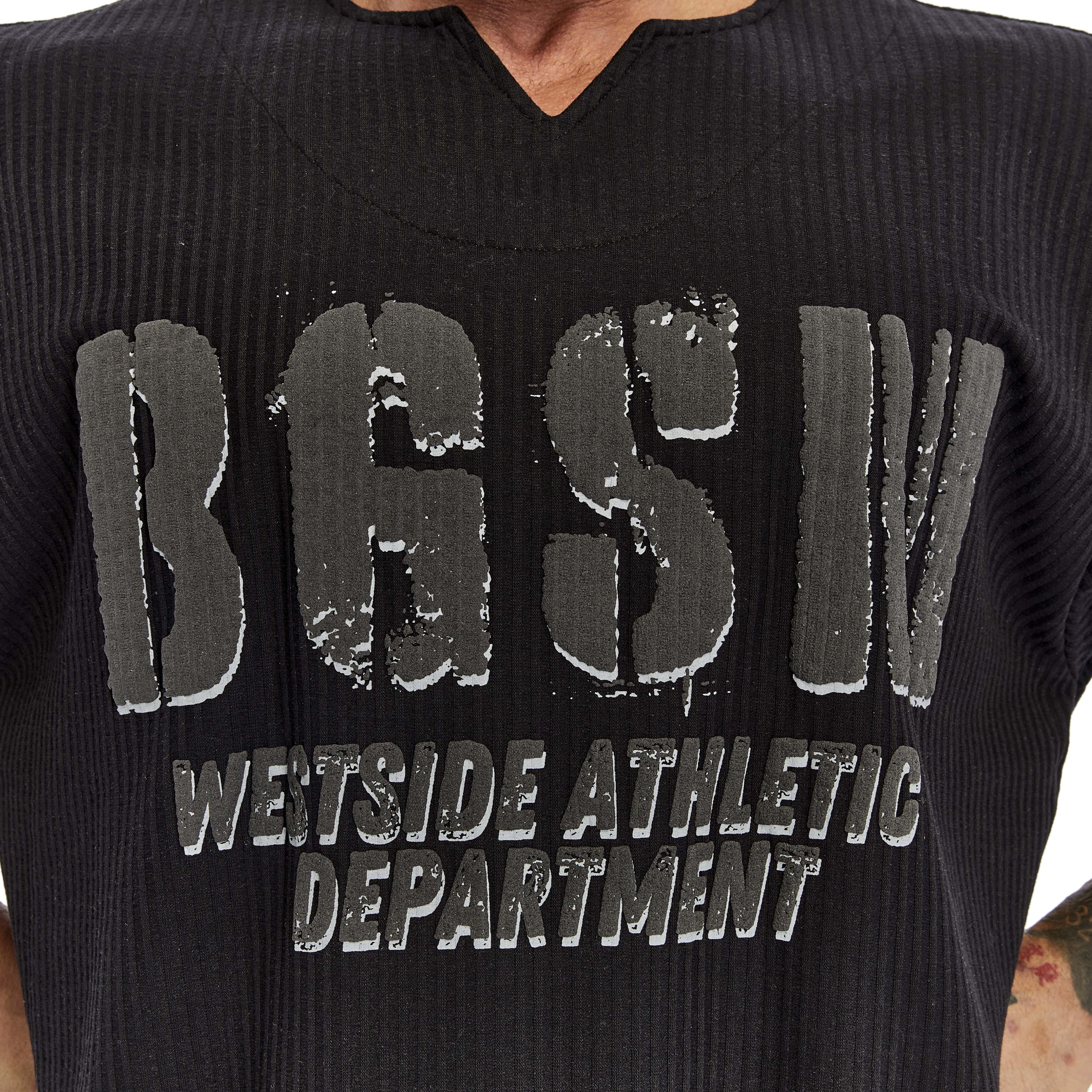 Mens Oversize Active T-shirt V-neck Rag Top