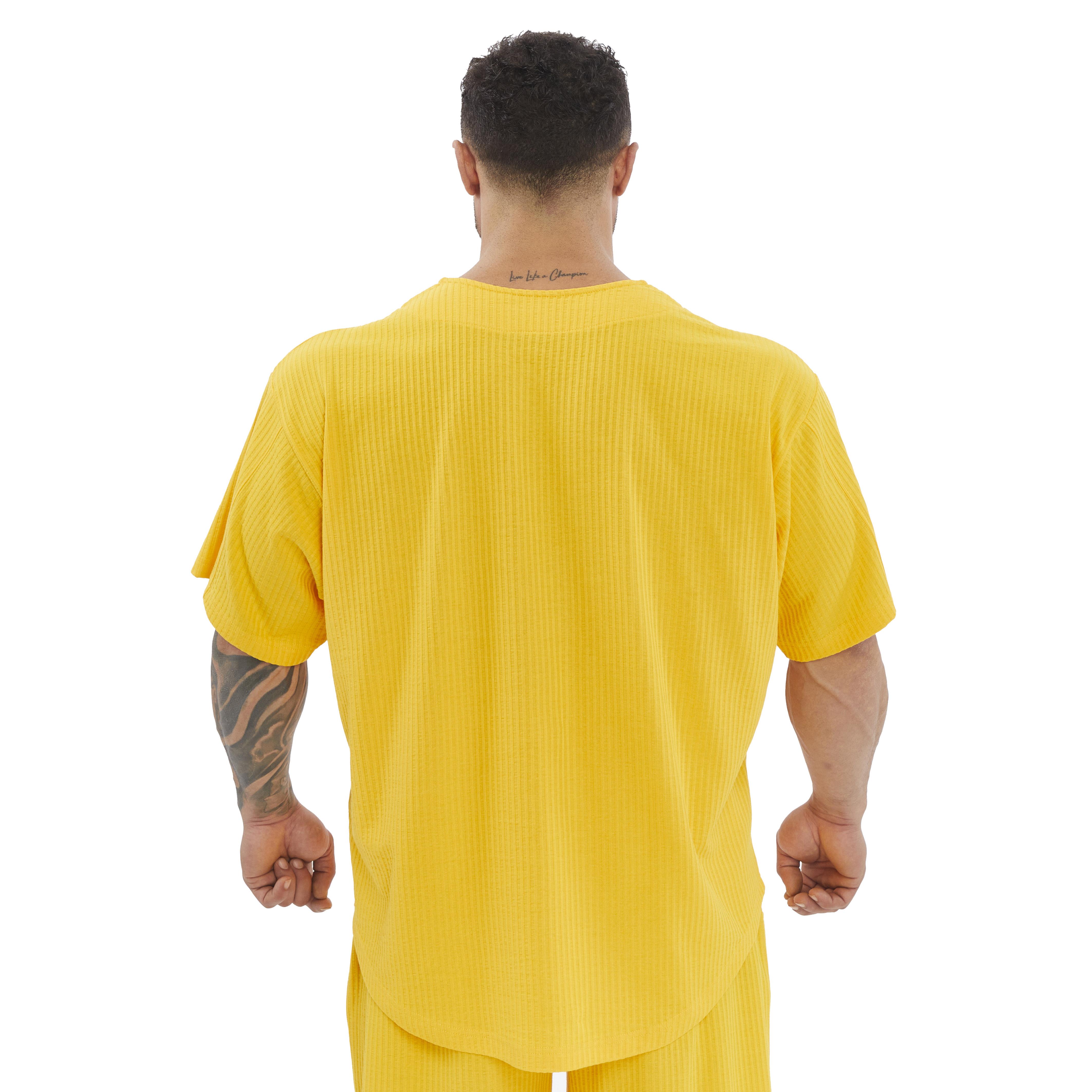 Mens Oversize Active T-shirt V-neck Rag Top