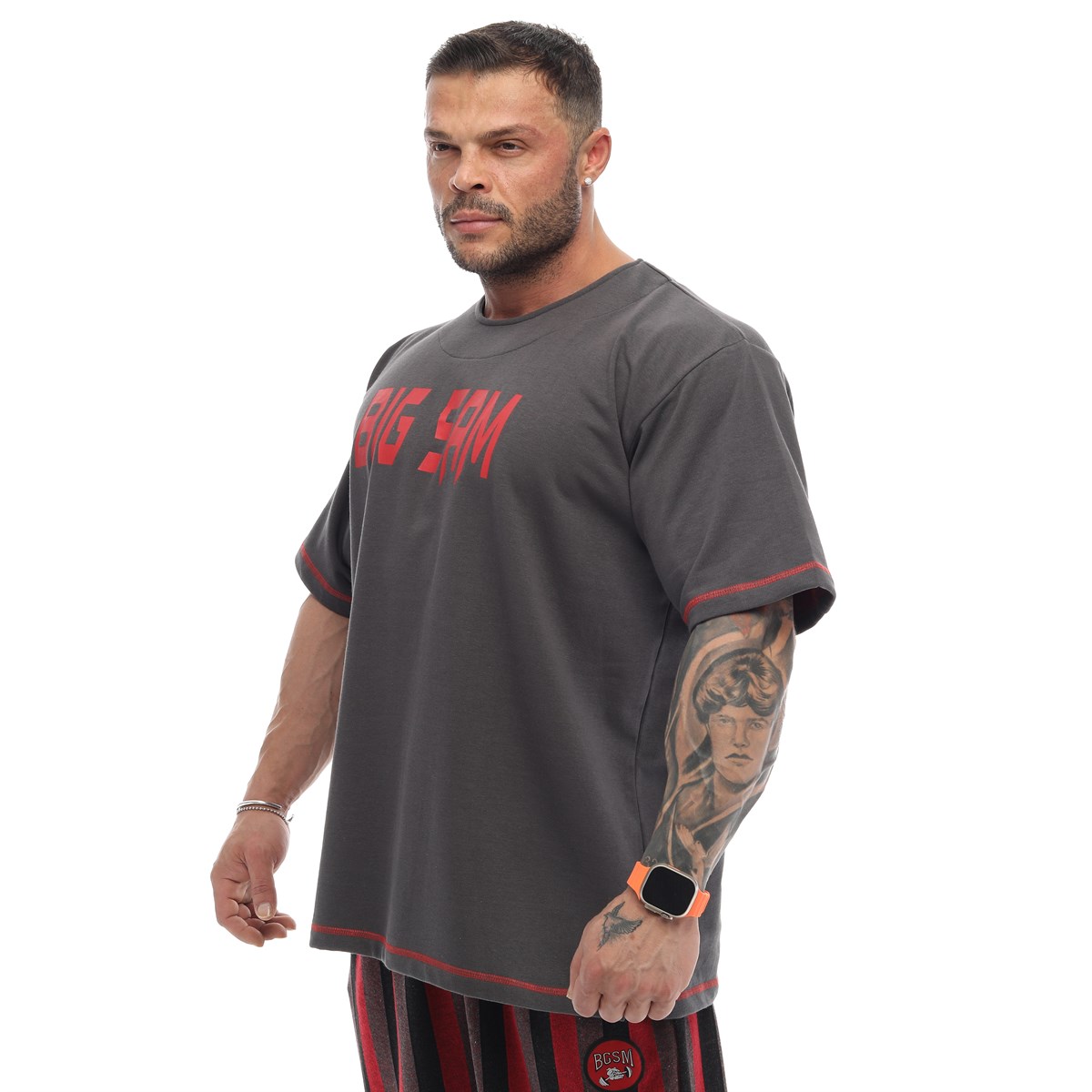 Mens Oversize Bodybuilding T-shirt Life Style Rag Top