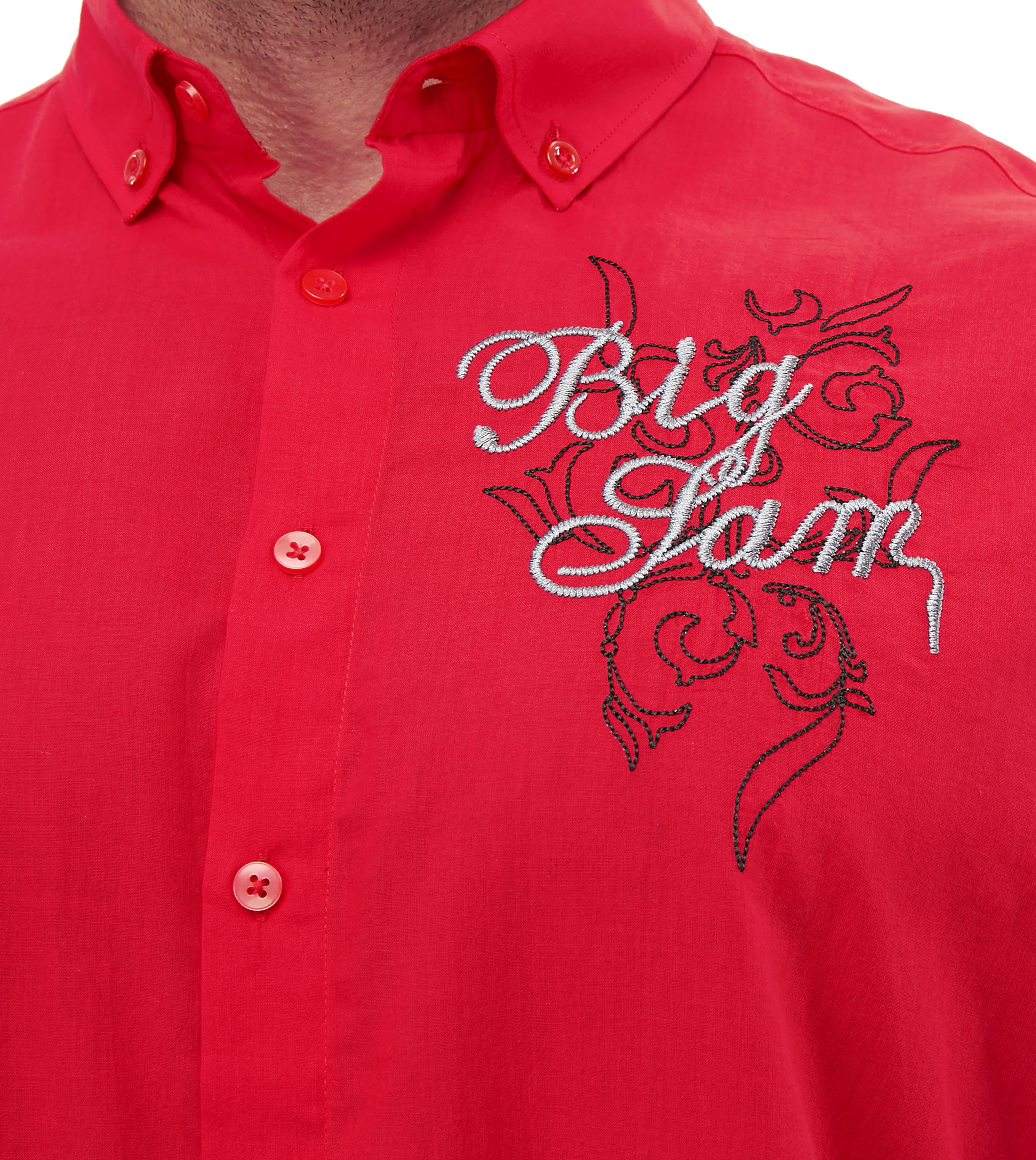 Mens Oversize Cotton Short Sleeve Shirt