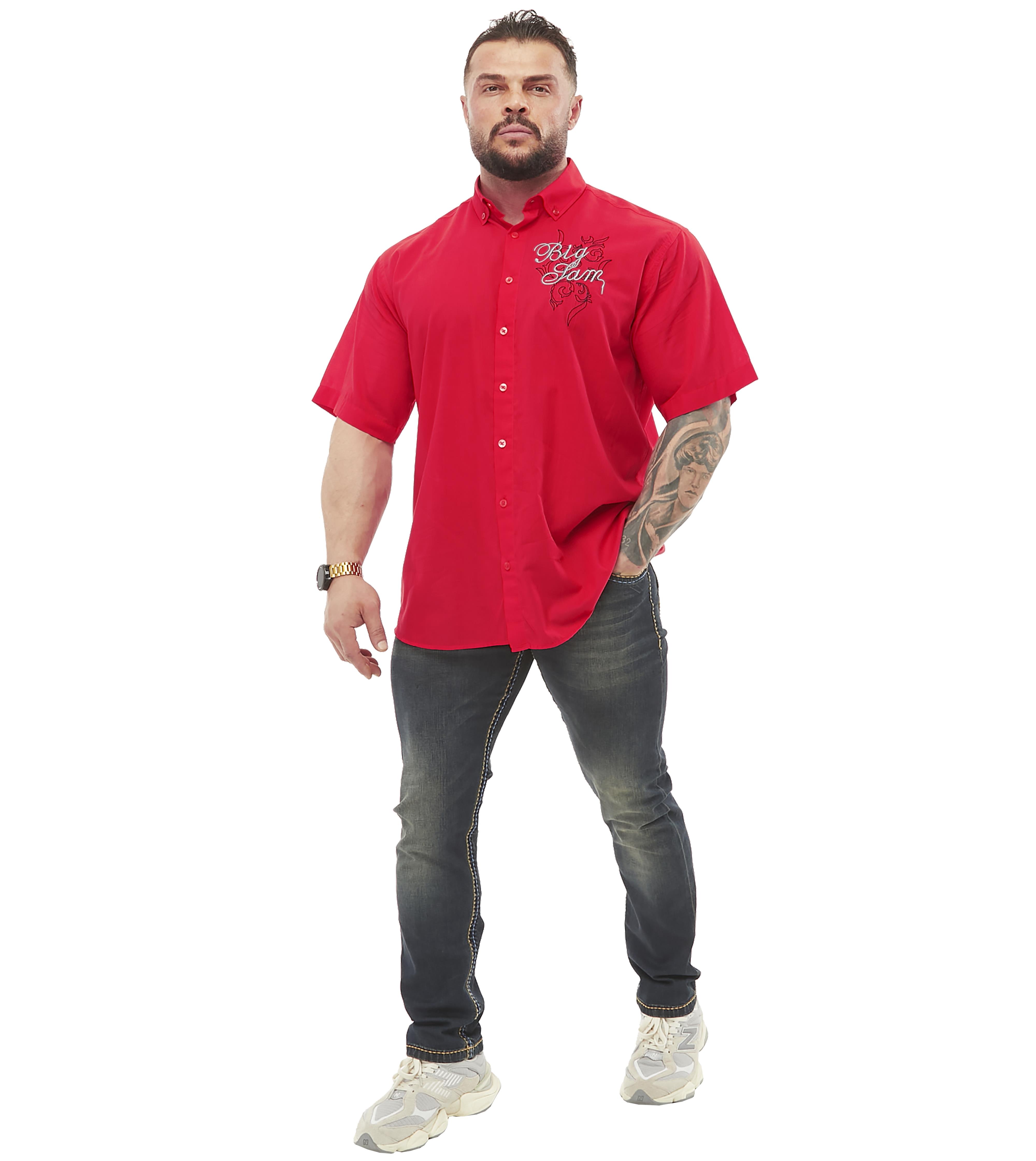 Mens Oversize Cotton Short Sleeve Shirt
