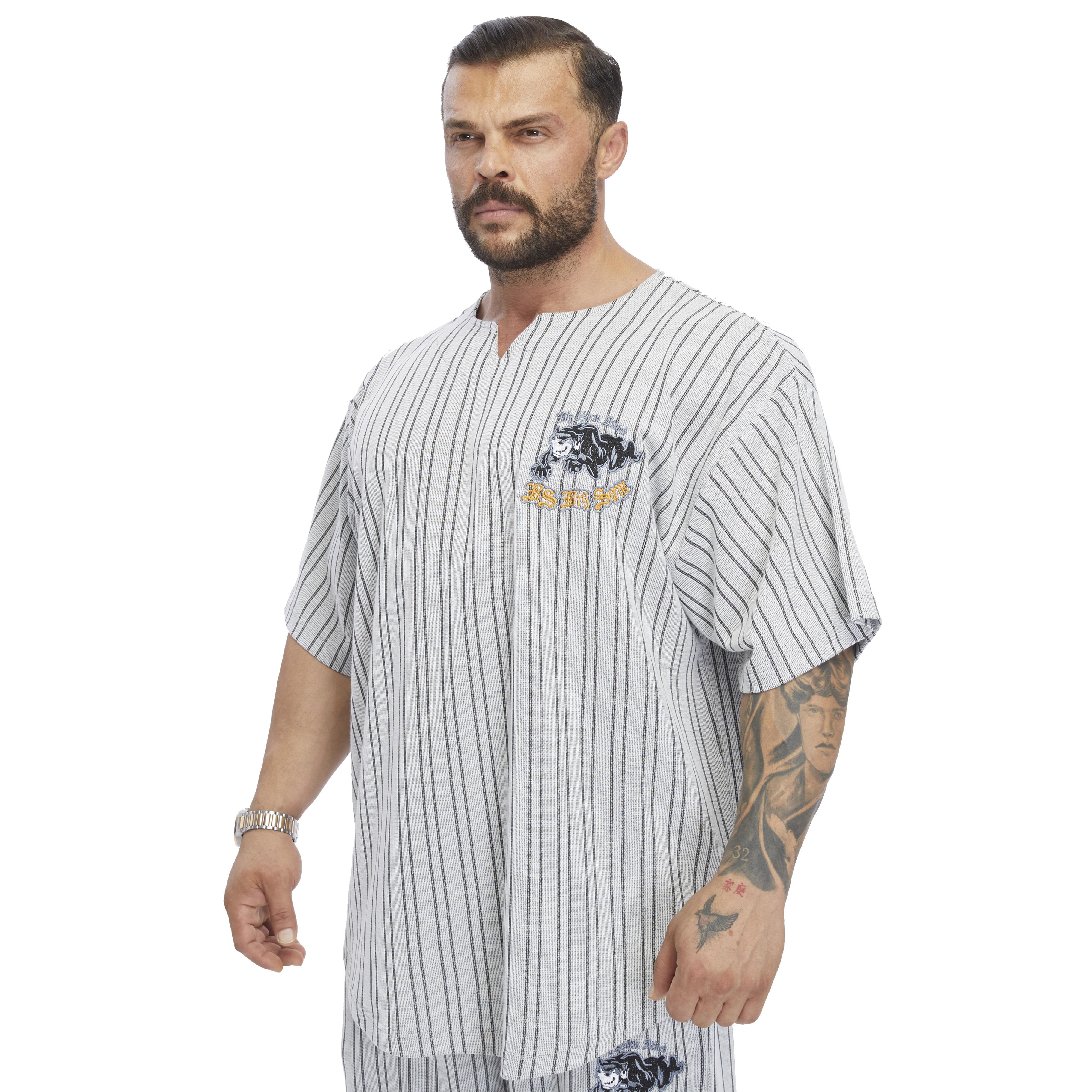 Mens Oversize Embroidered Cotton Rag Top T-shirt