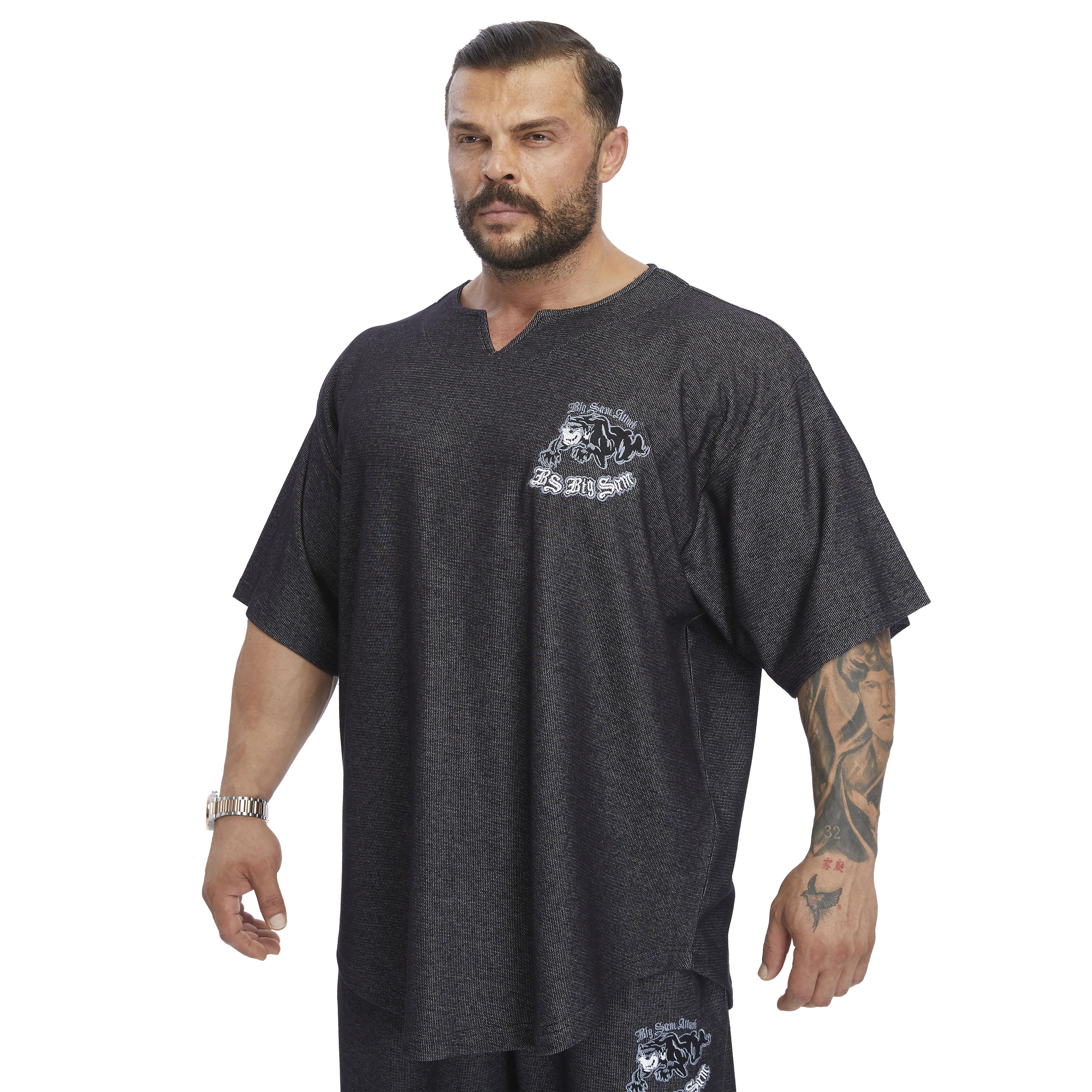 Mens Oversize Embroidered Cotton Rag Top T-shirt
