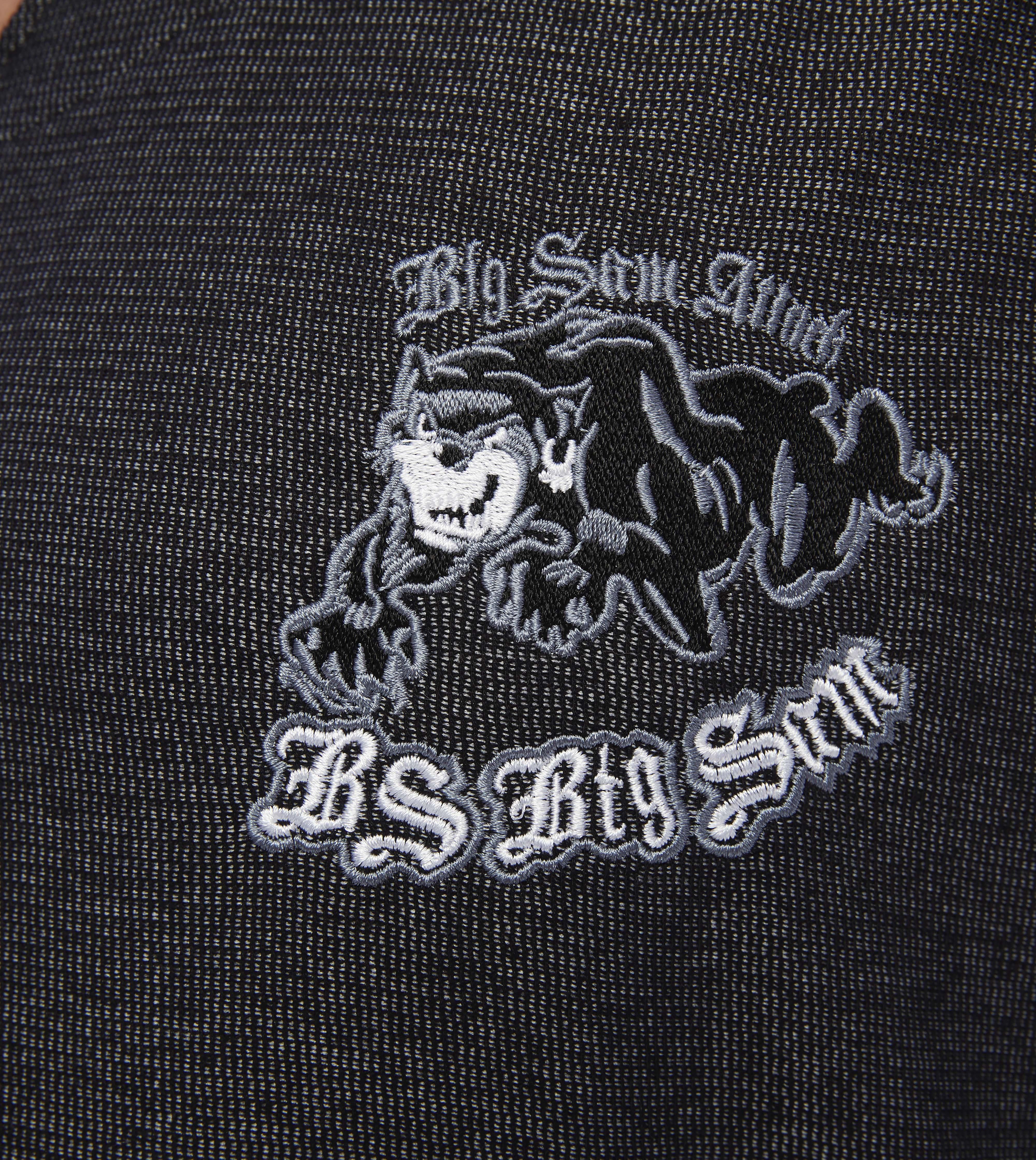 Mens Oversize Embroidered Cotton Rag Top T-shirt