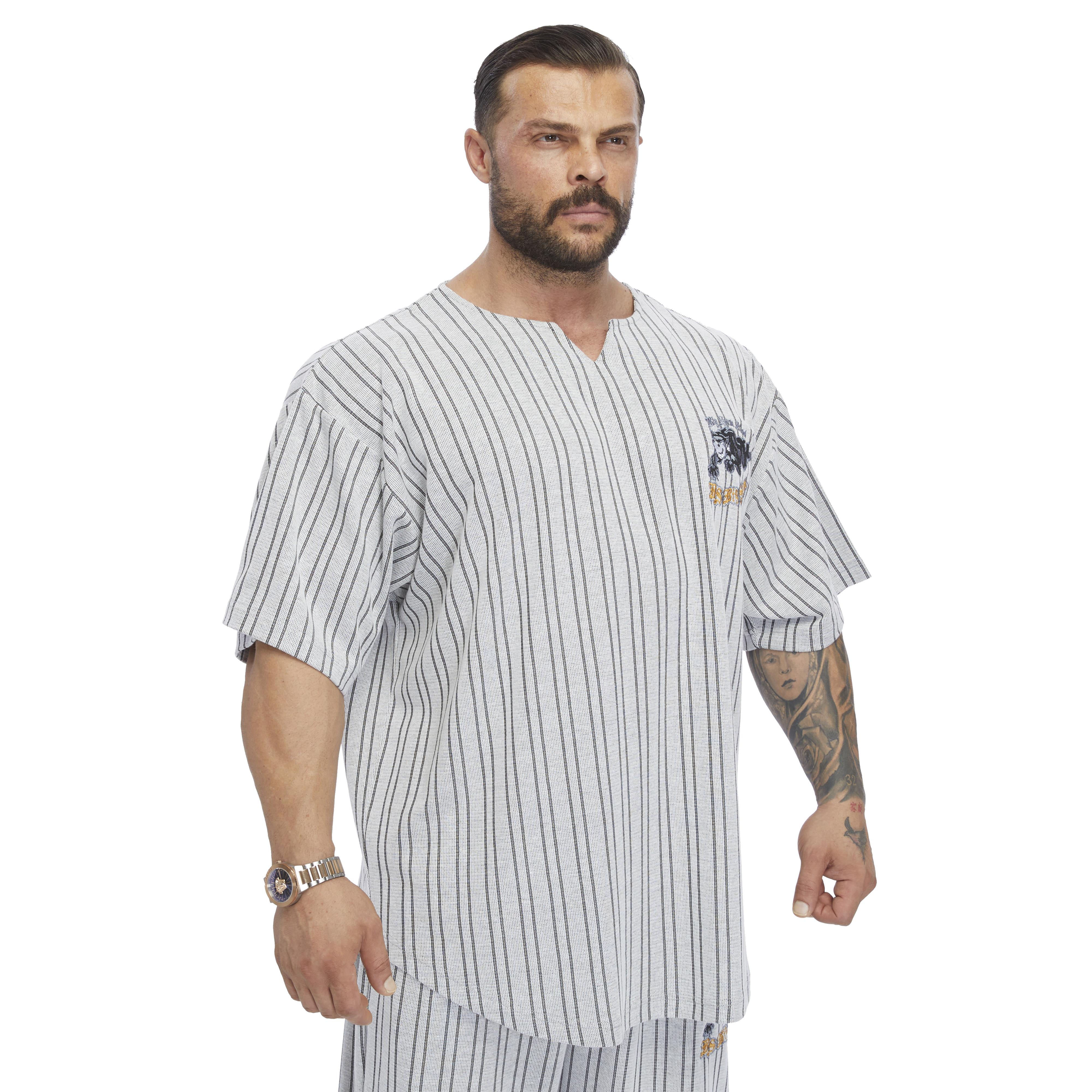Mens Oversize Embroidered Cotton Rag Top T-shirt