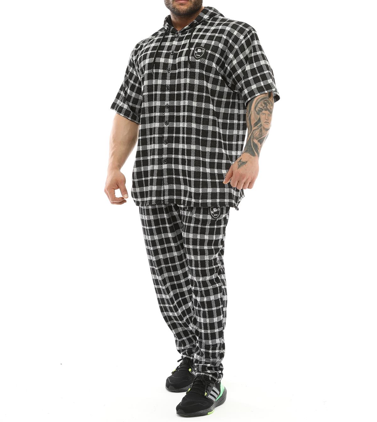 Mens Oversize Hooded Short Sleeve Shirt