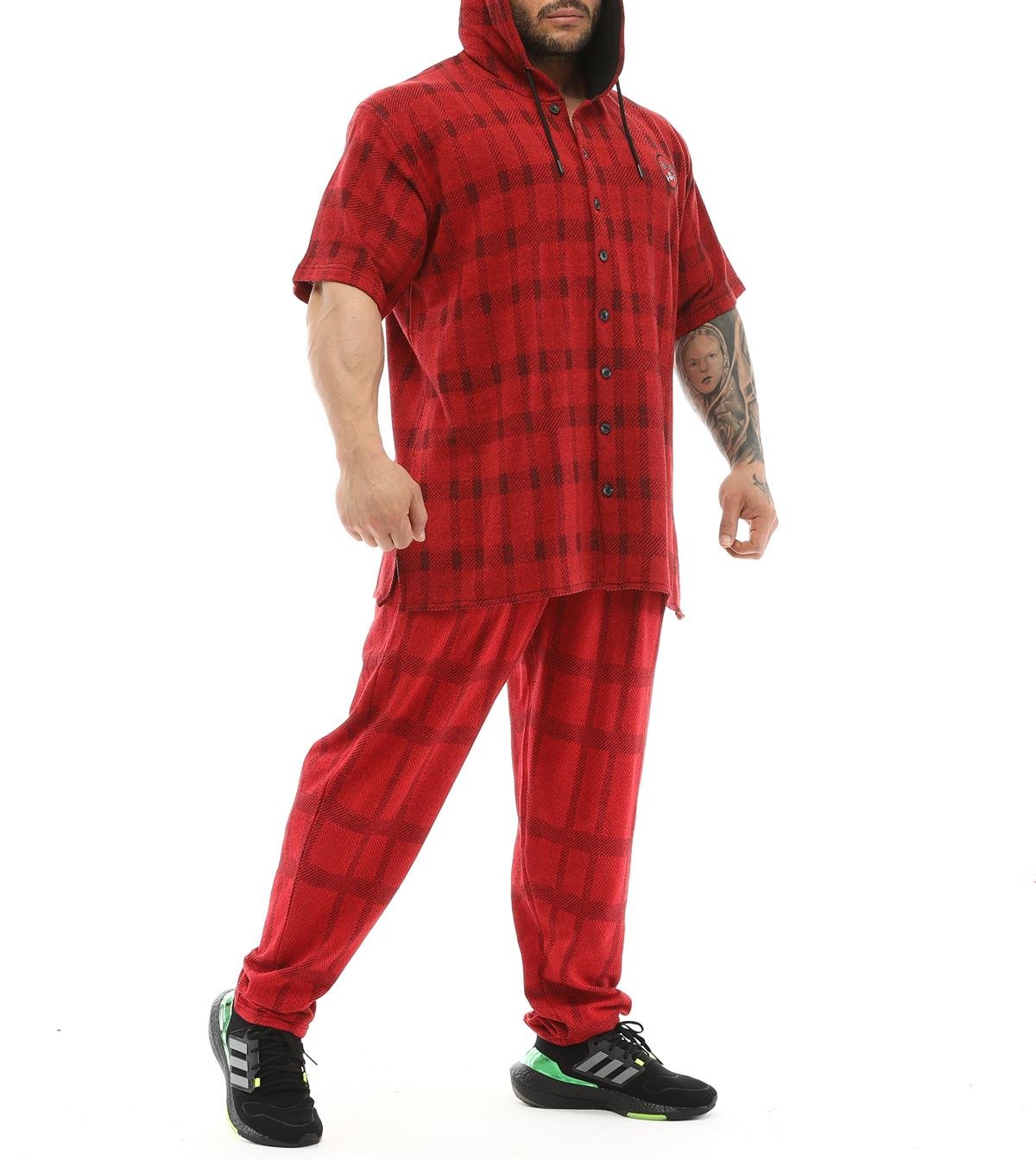 Mens Oversize Hooded Short Sleeve Shirt