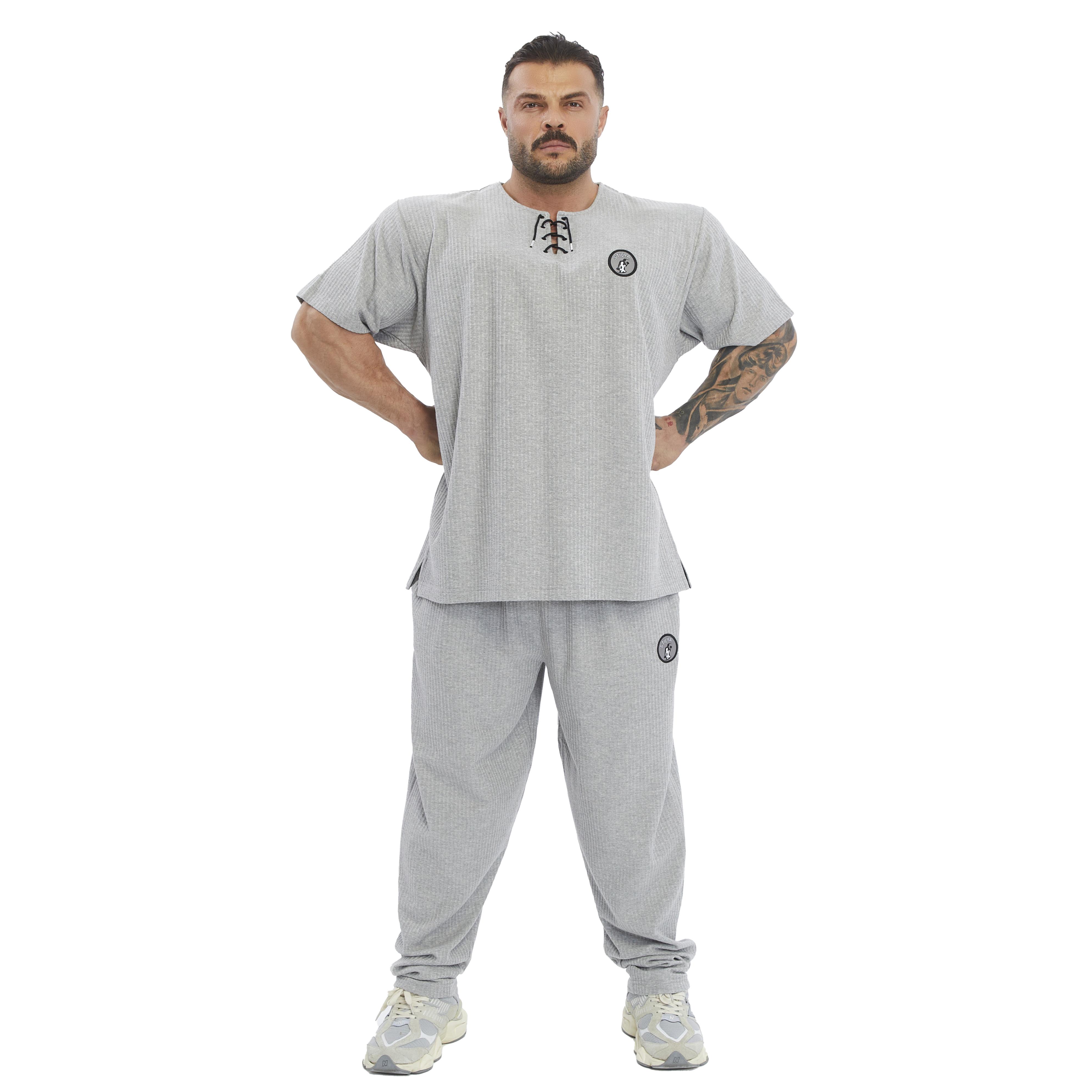 Mens Oversize Lace Up Cotton T-shirt