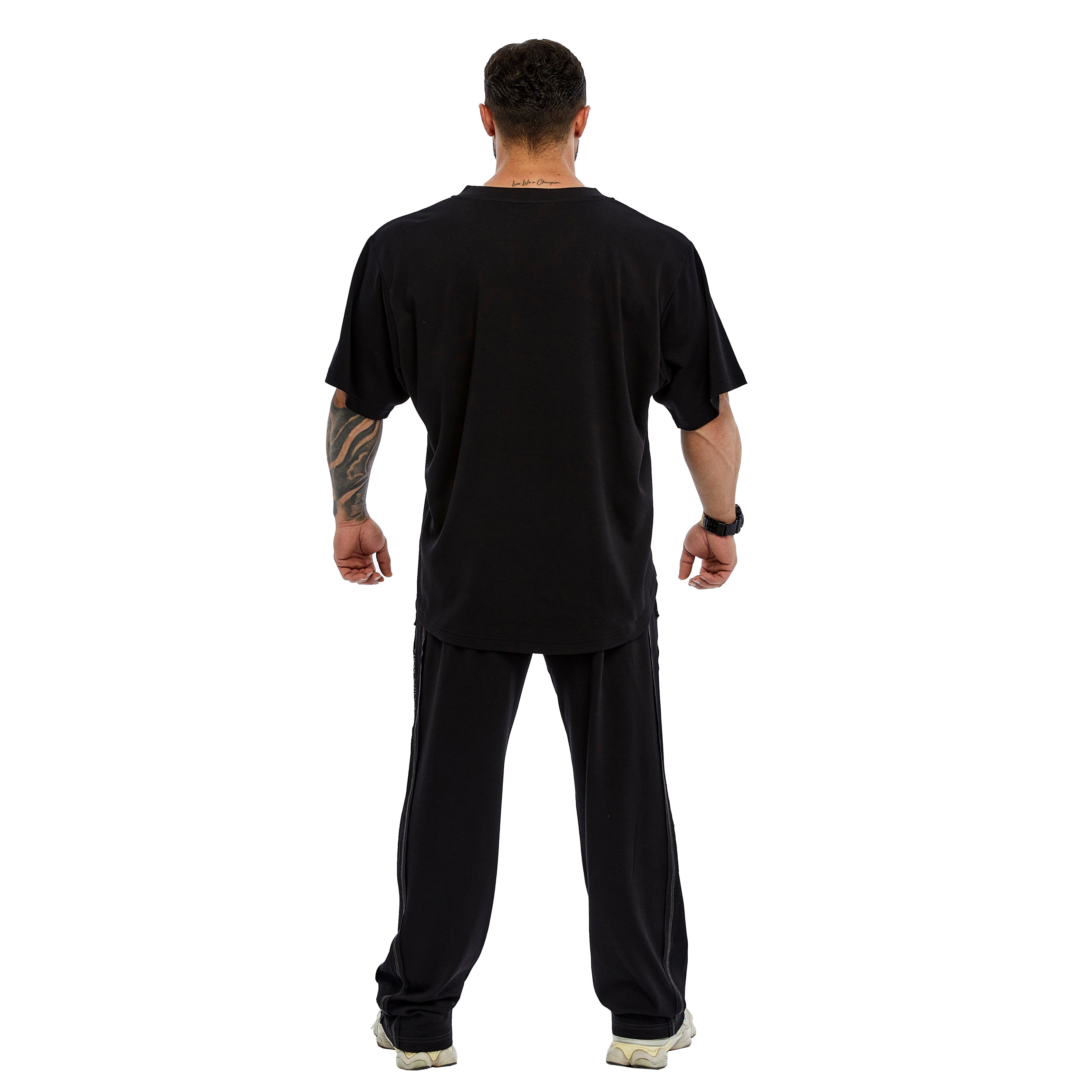 Mens Oversize Open V-neck T-shirt