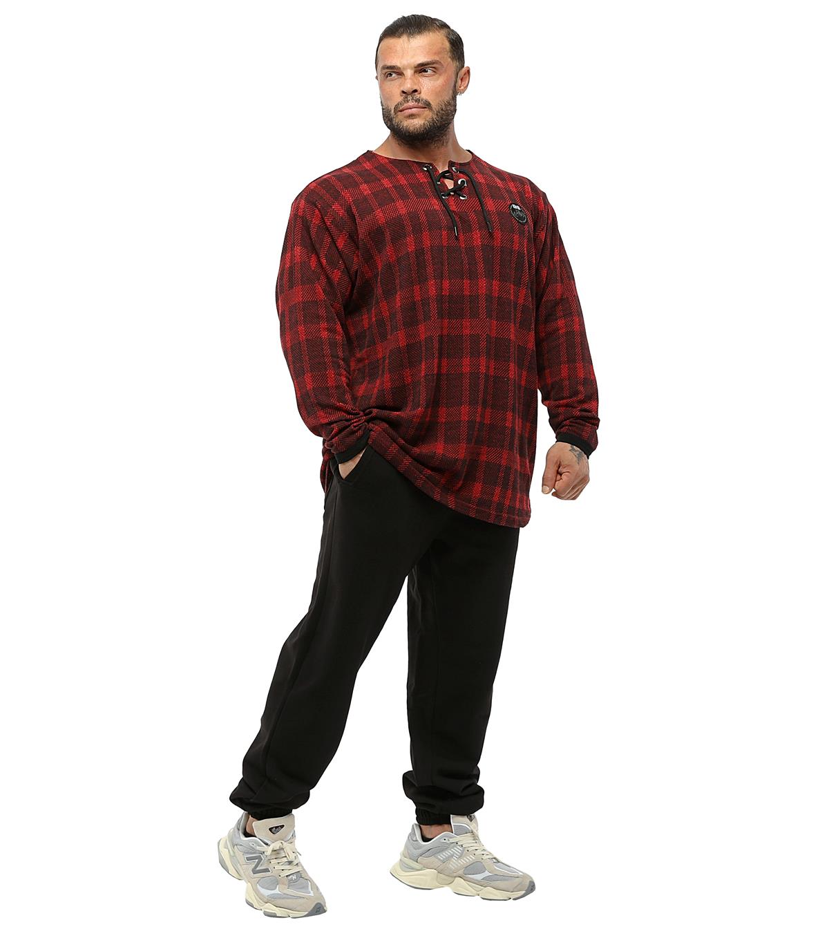Mens Oversize Plaid Sweatshirt