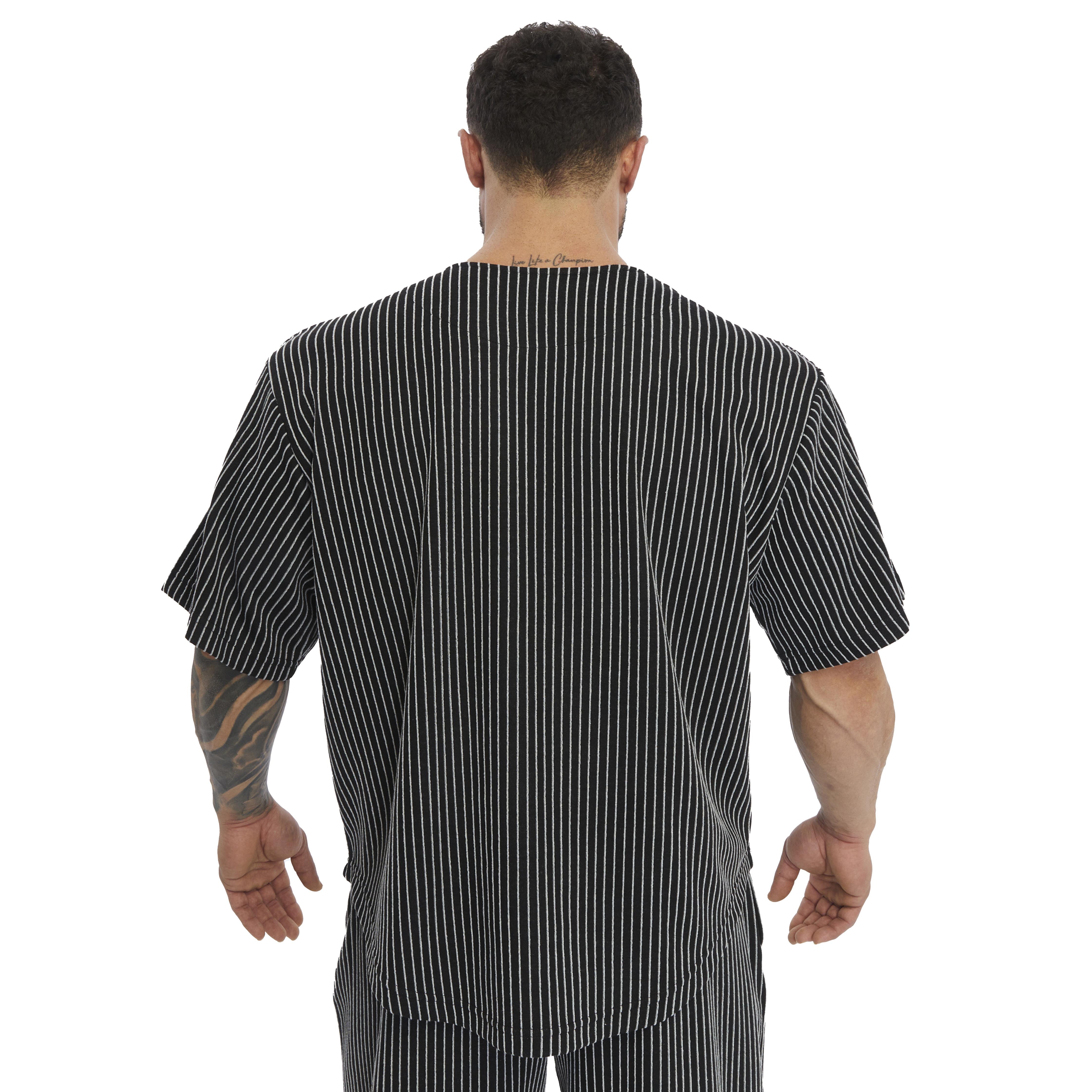 Mens Oversize Rag Top T-shirt Textured Fabric