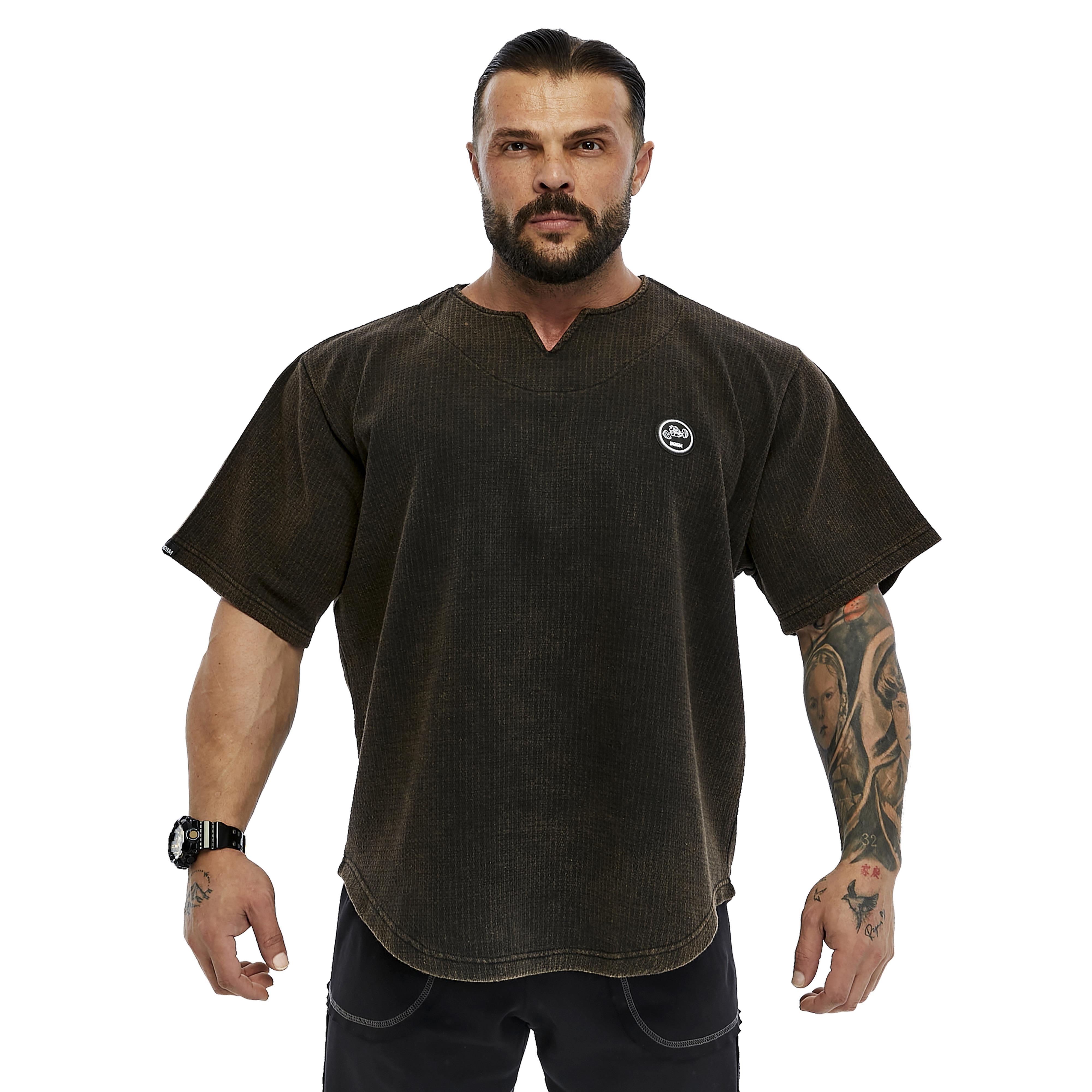 Mens Oversize Rag Top Thick Fabric T-shirt