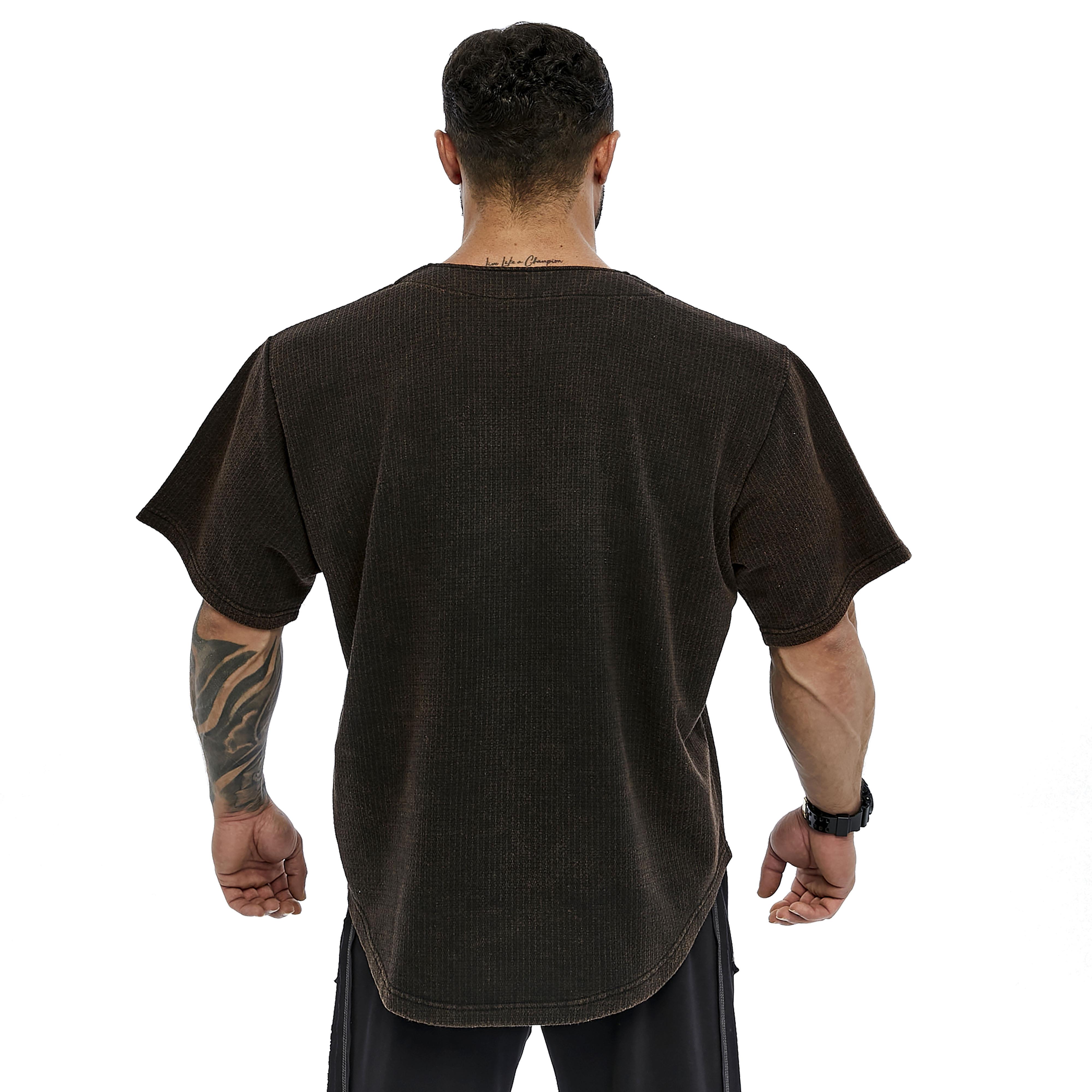 Mens Oversize Rag Top Thick Fabric T-shirt