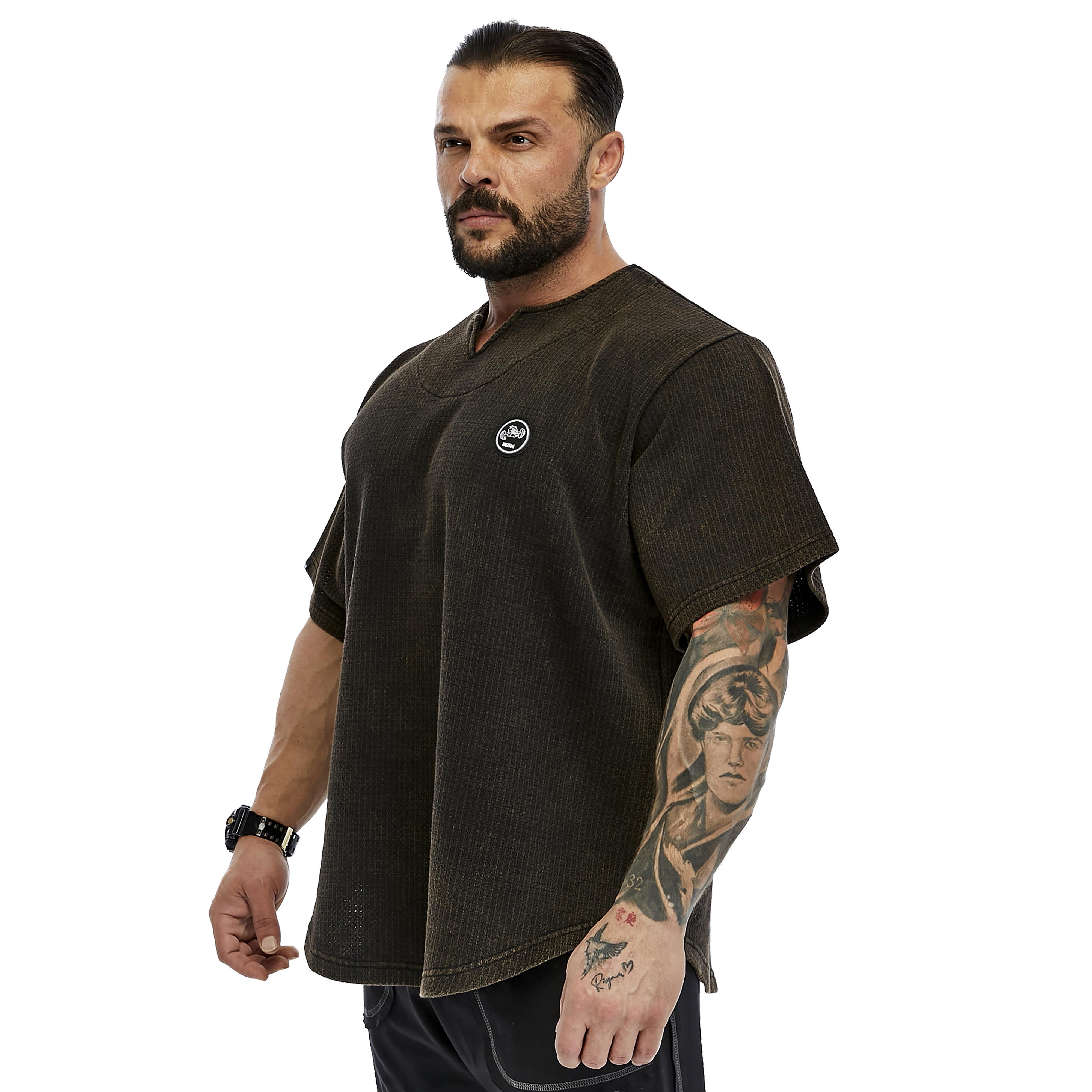 Mens Oversize Rag Top Thick Fabric T-shirt