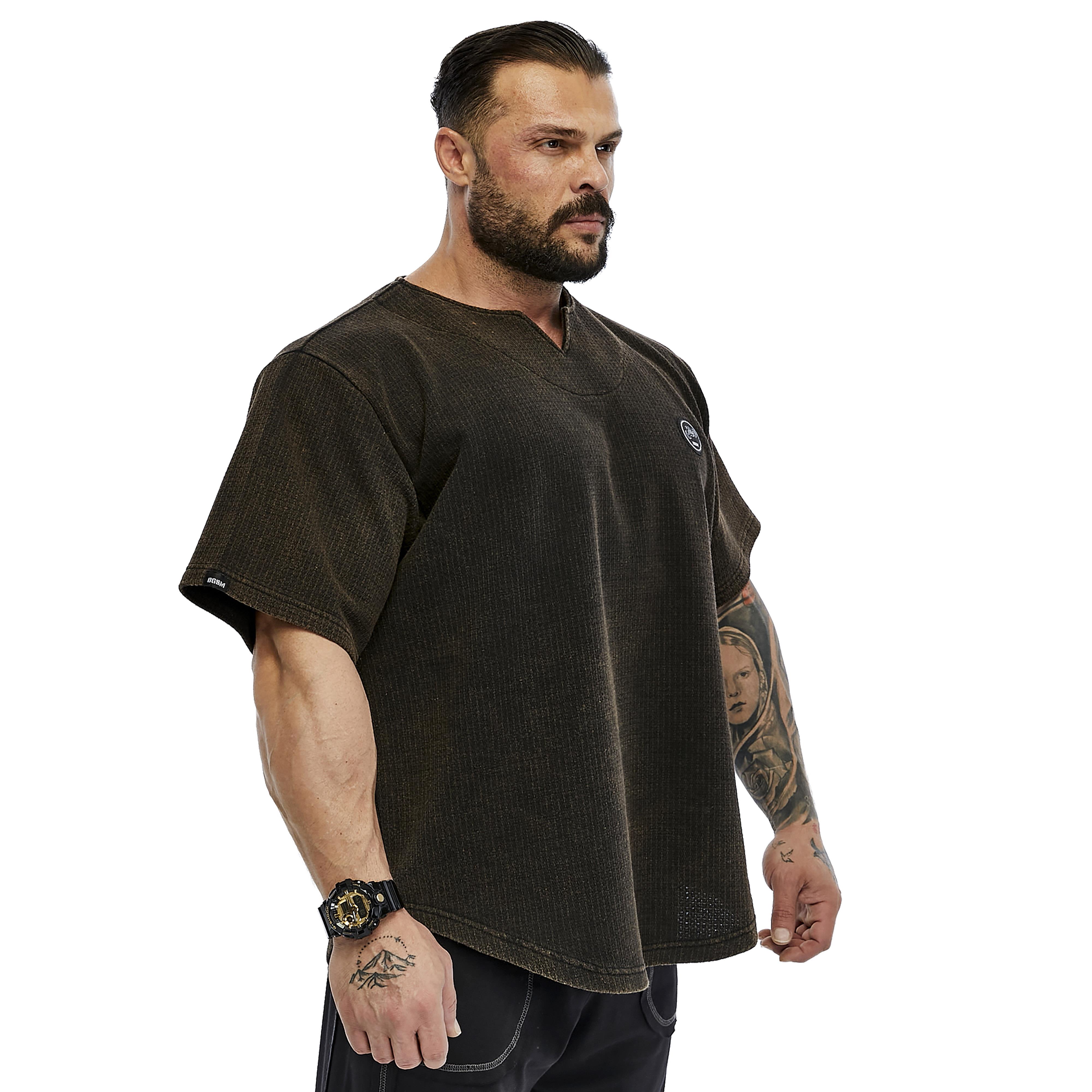 Mens Oversize Rag Top Thick Fabric T-shirt