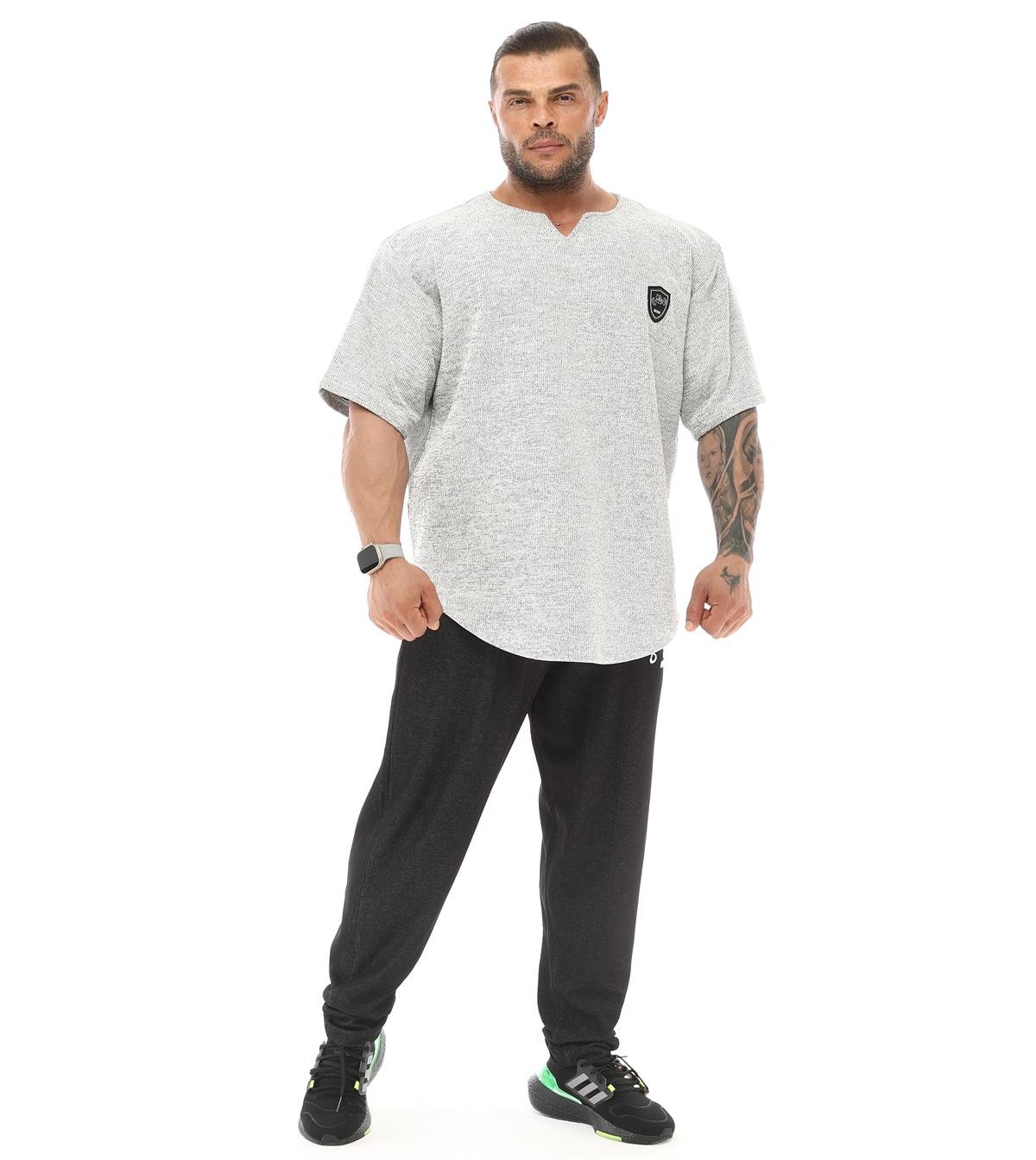 Mens Oversize Rag Top Thick Fabric T-shirt