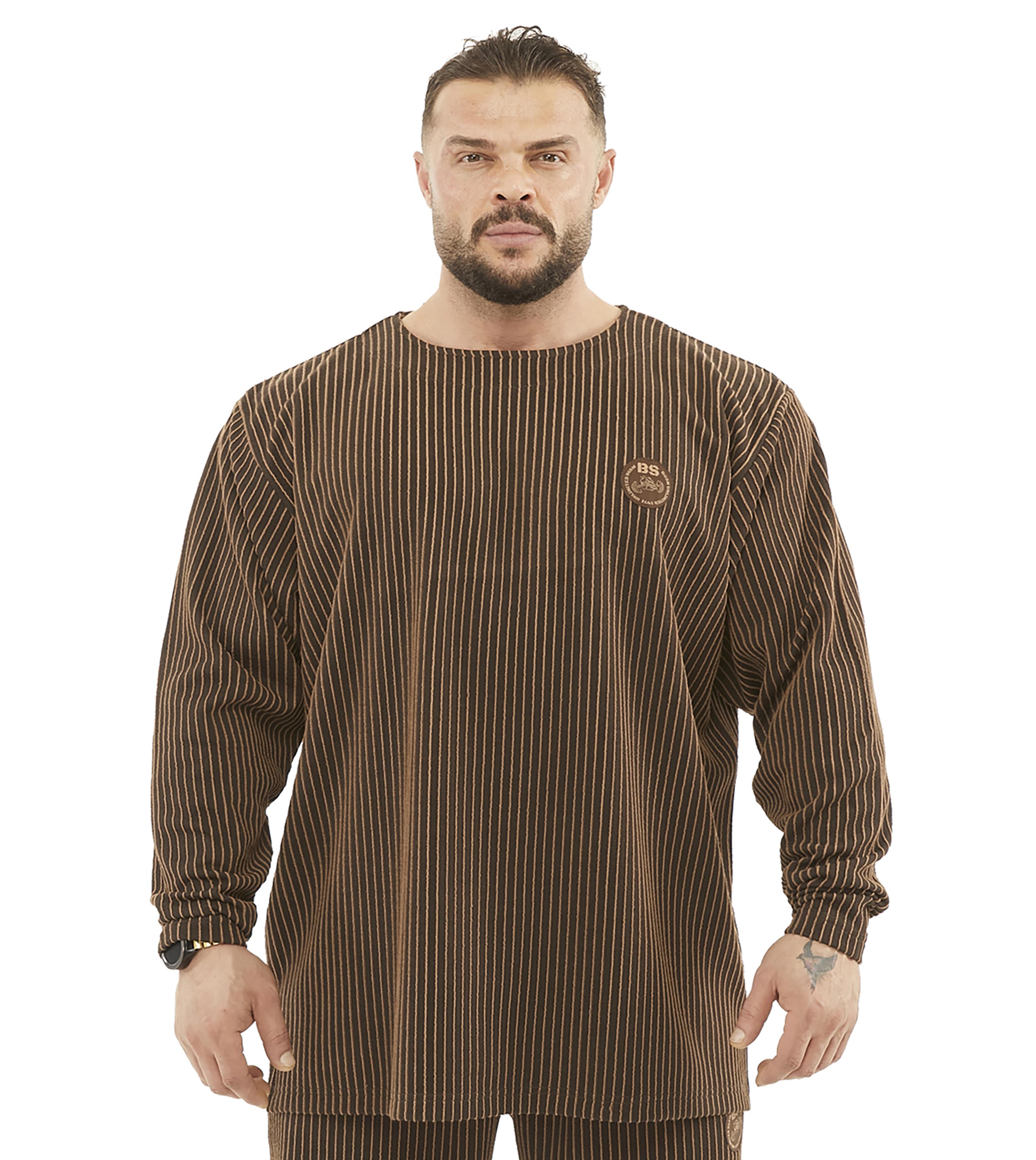 Mens Oversize Striped Winter Sweatshirt