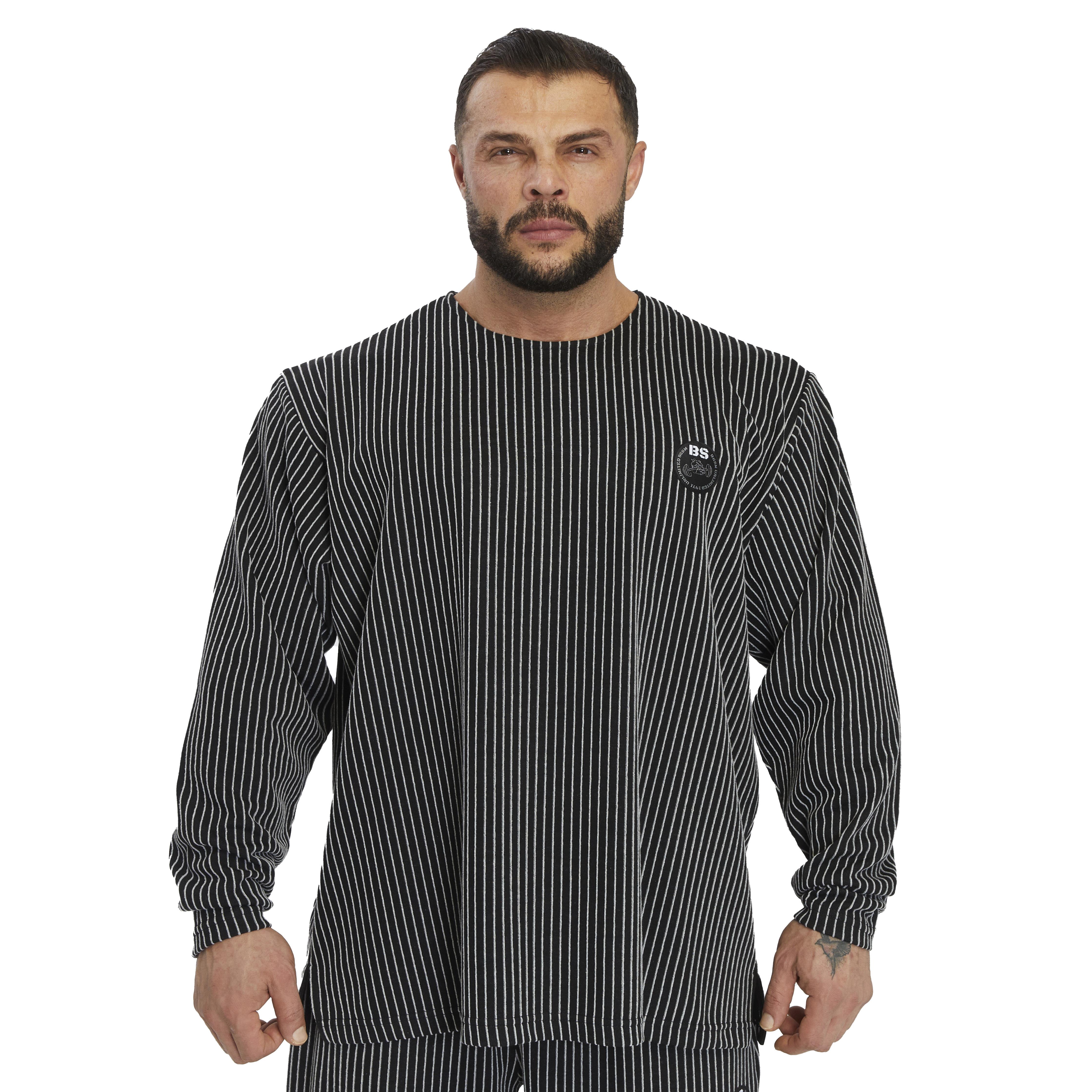 Mens Oversize Striped Winter Sweatshirt