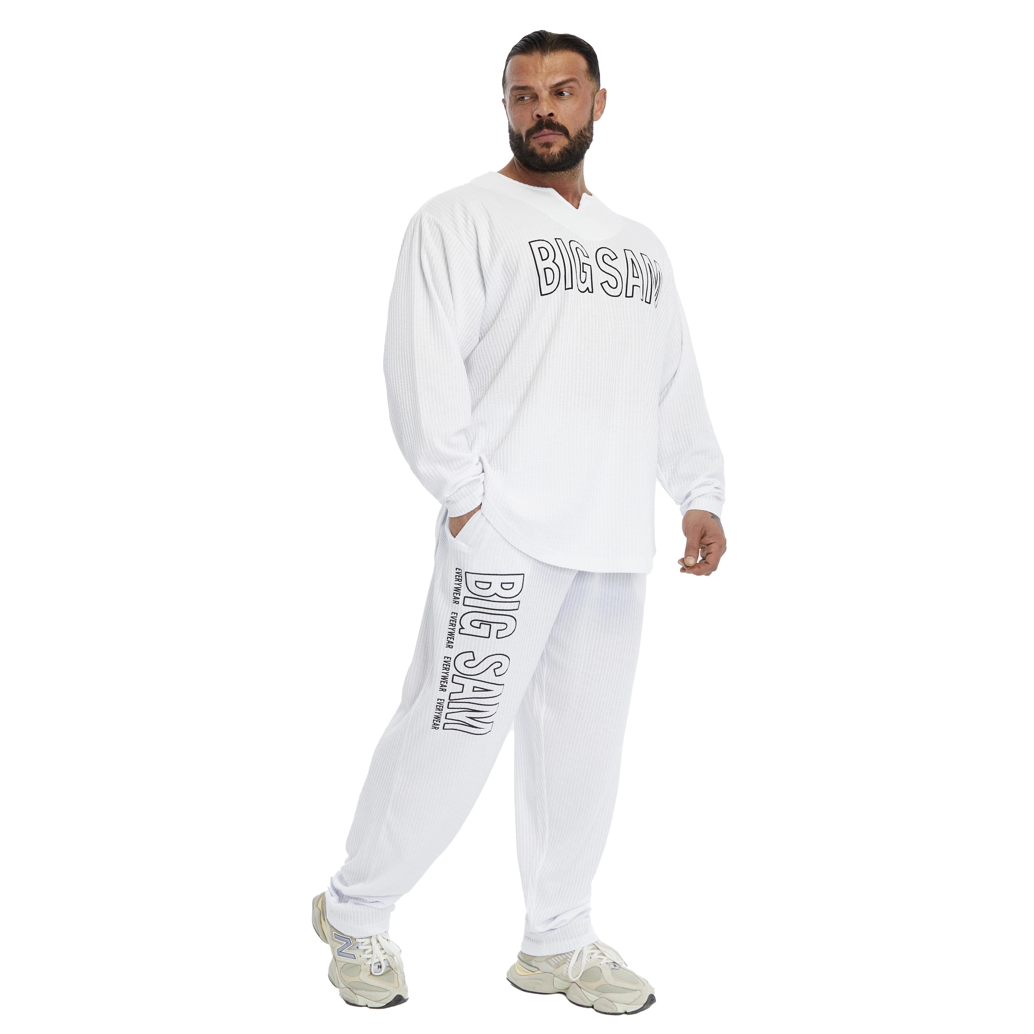 Mens Oversize Sweatshirt Long Sleeve Cotton Rag Top