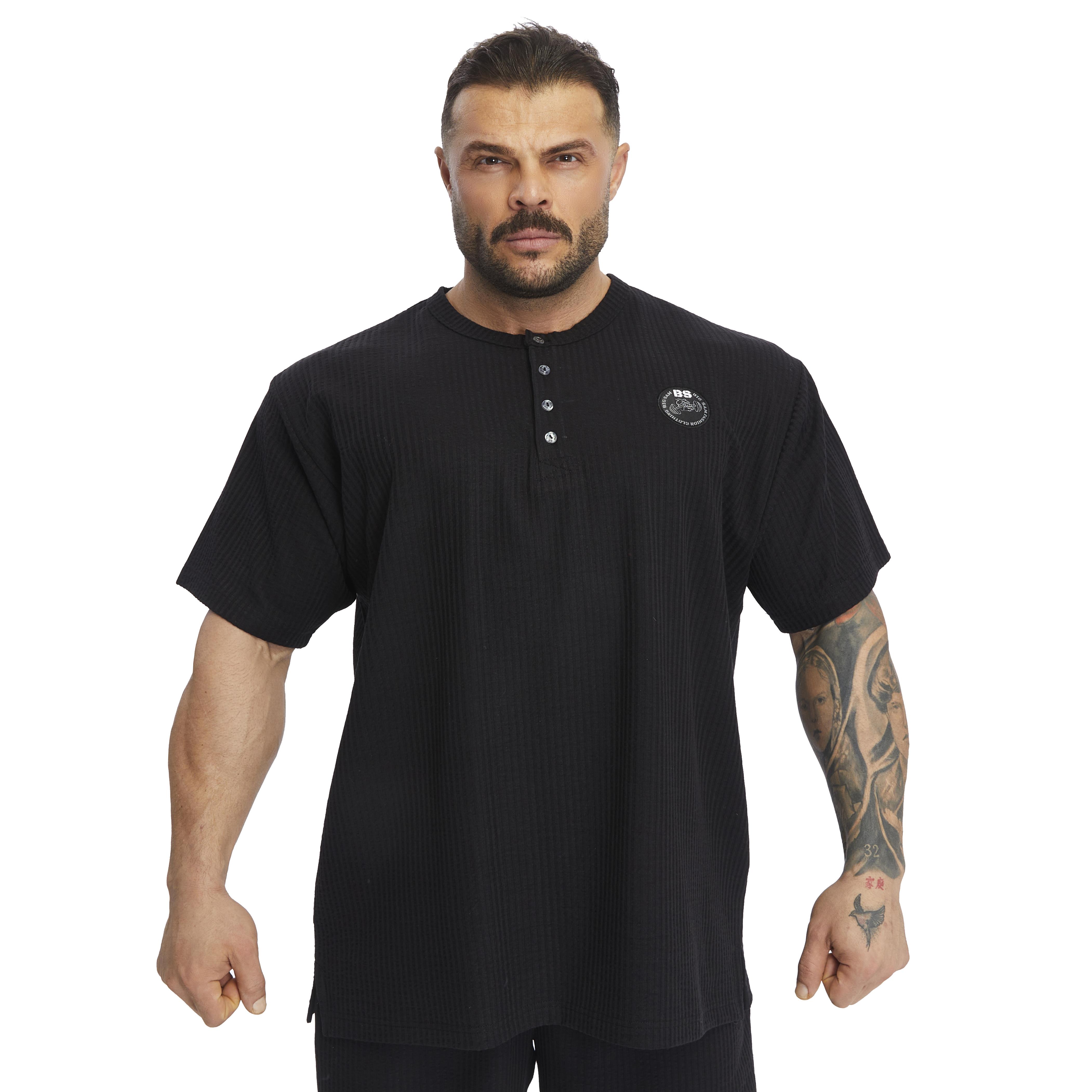 Mens Oversize T-shirt Button Down Rag Top